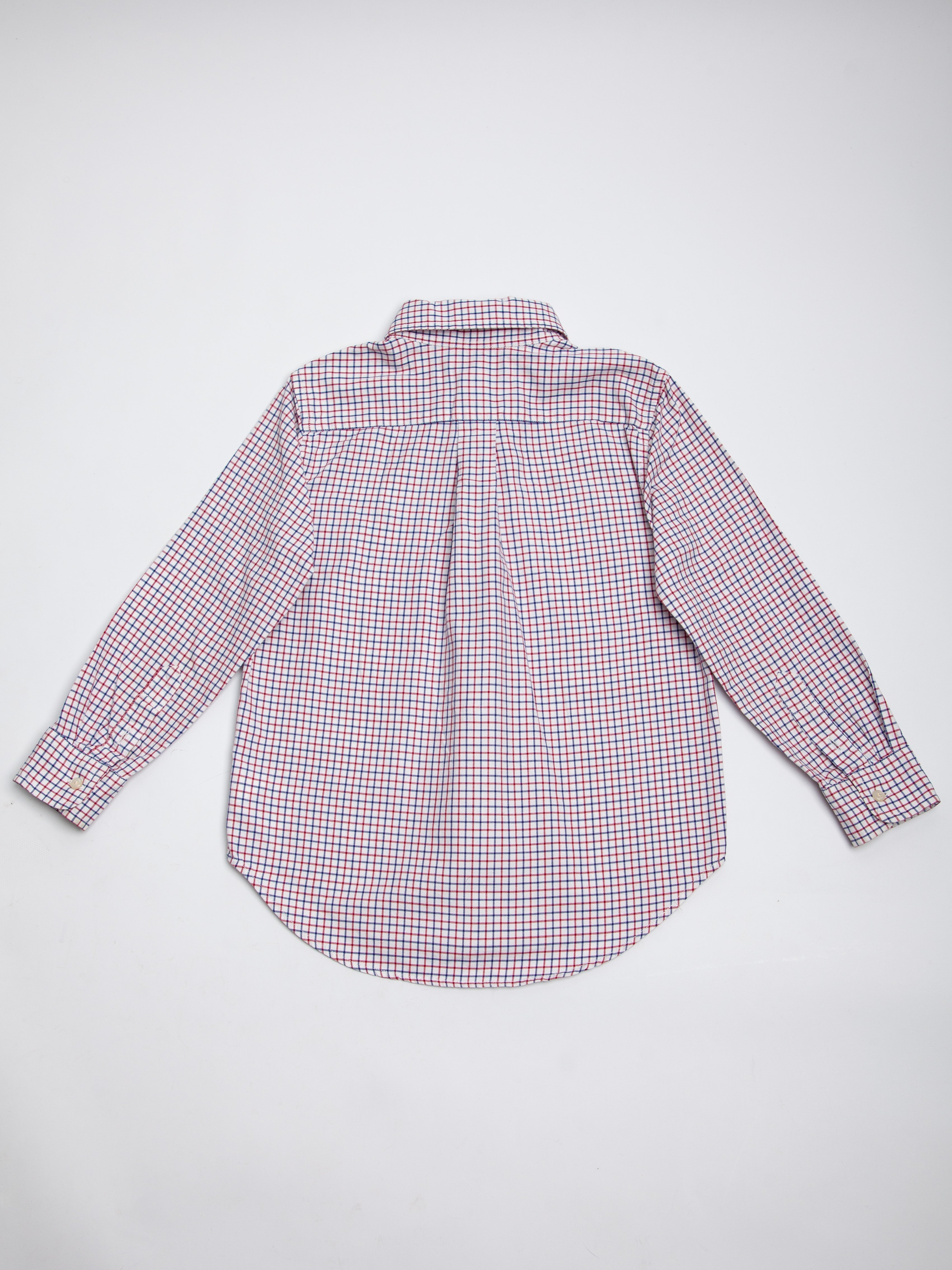 Good Ralph Lauren White Cotton Checkered Shirt for Kids Size 5