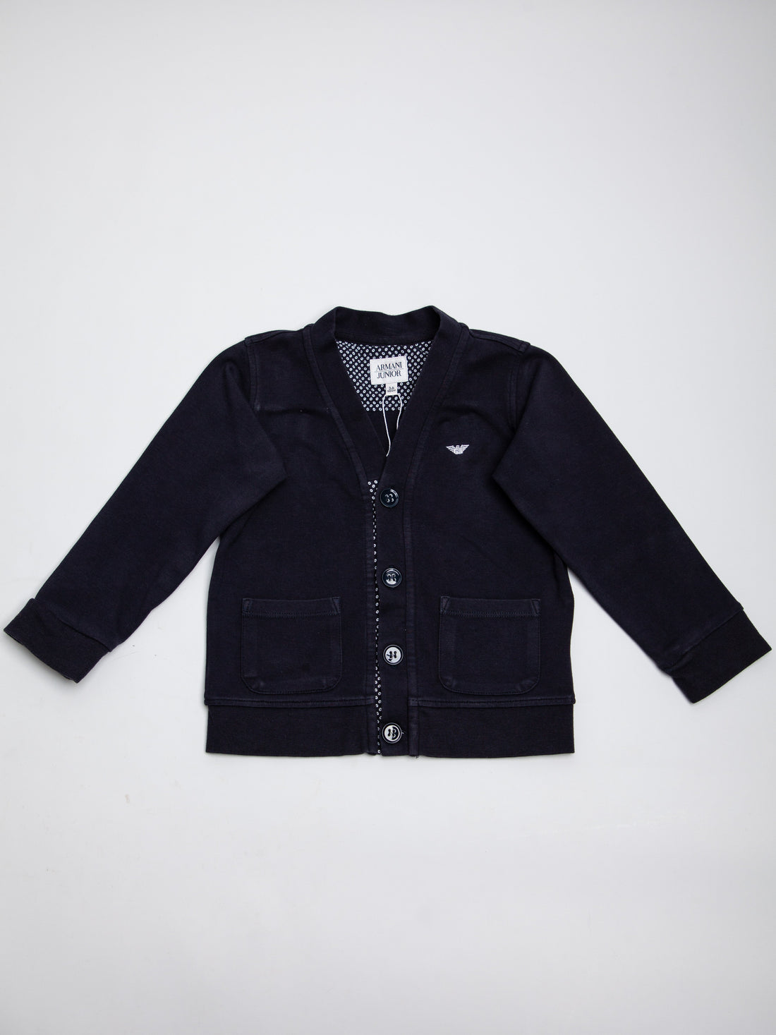 Good Armani Exchange Blue Cotton Cardigan for Kids Size 3