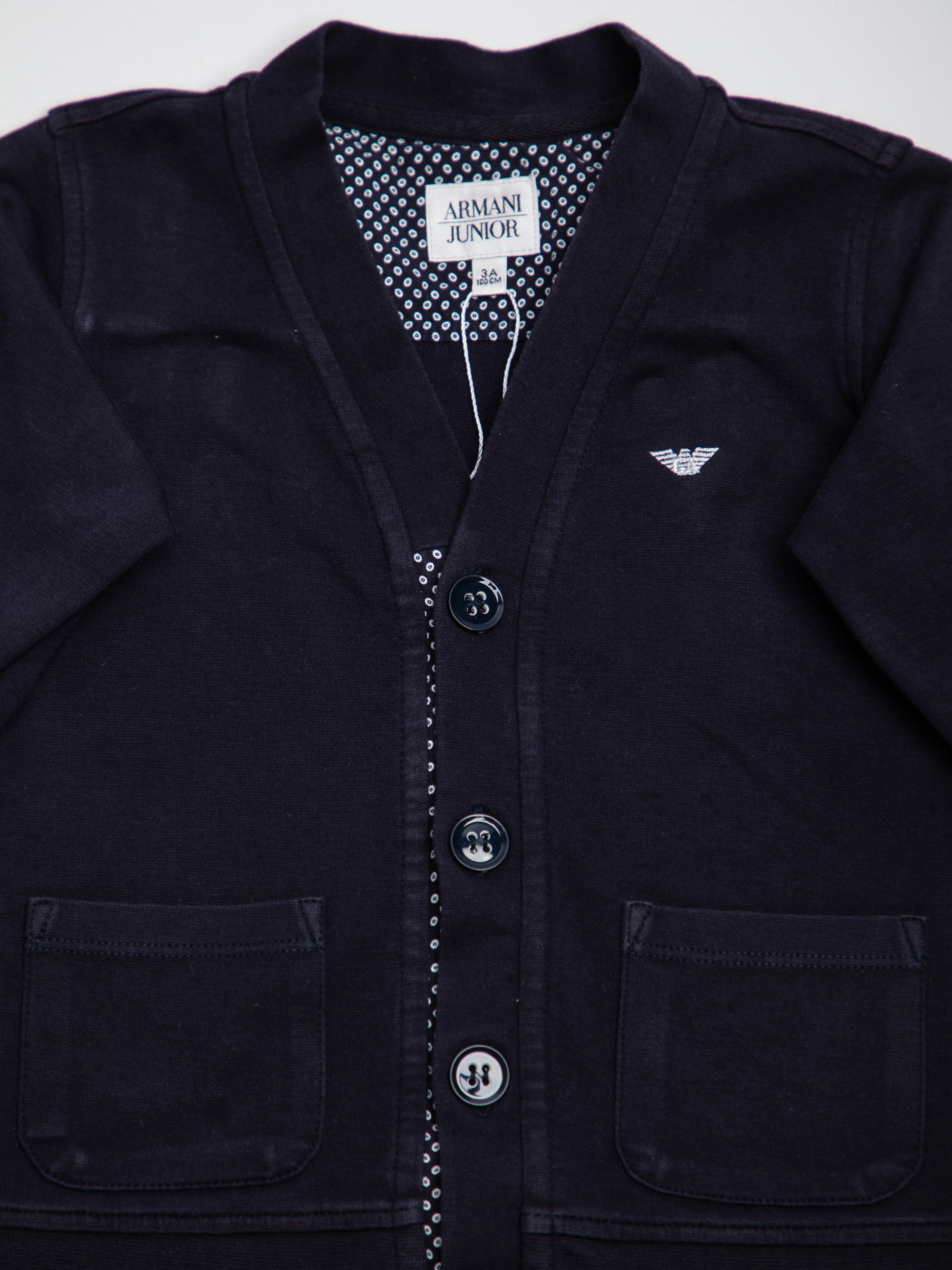 Good Armani Exchange Blue Cotton Cardigan for Kids Size 3