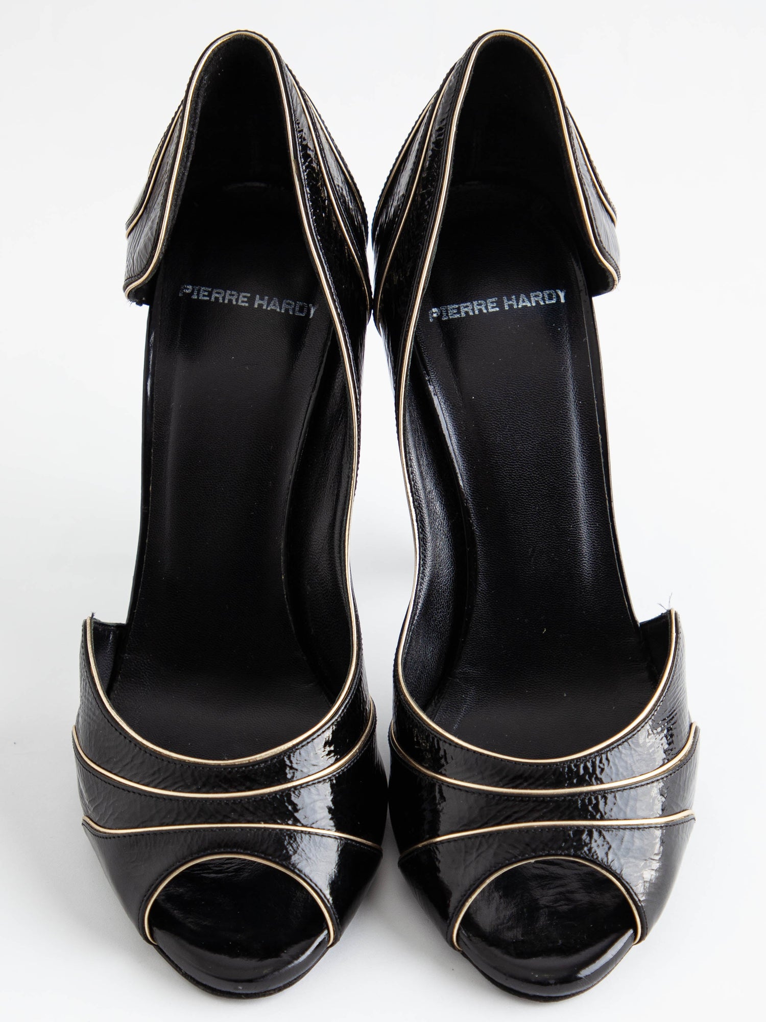 Good Pierre Hardy Black Leather High-Heeled Shoes Size 39