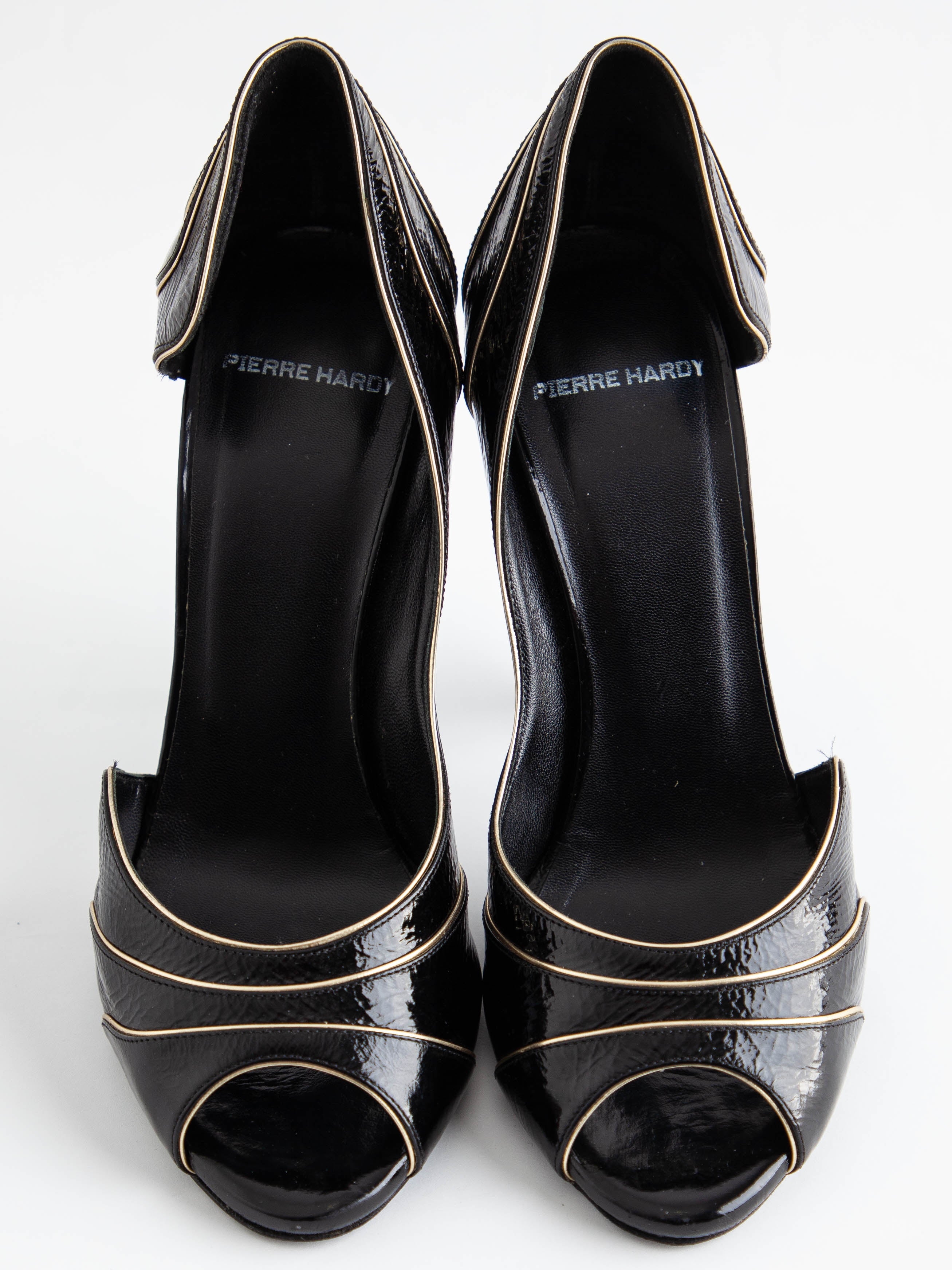 Good Pierre Hardy Black Leather High-Heeled Shoes Size 39