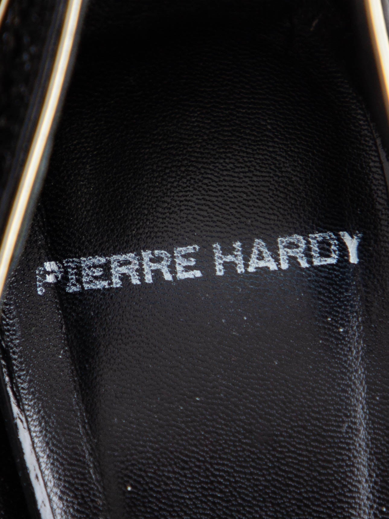 Good Pierre Hardy Black Leather High-Heeled Shoes Size 39