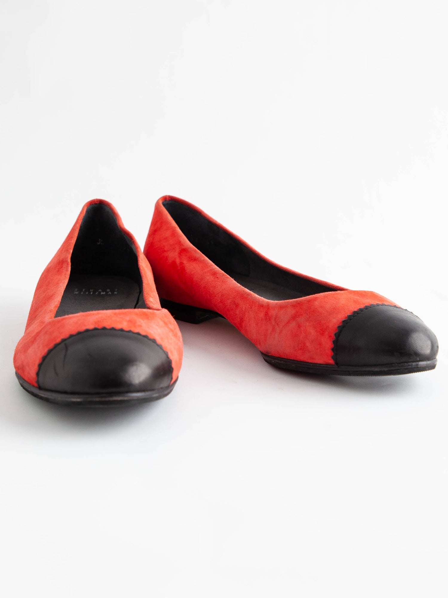 Good Stuart Weitzman Red Leather Flats Size 39 Women’s Shoes