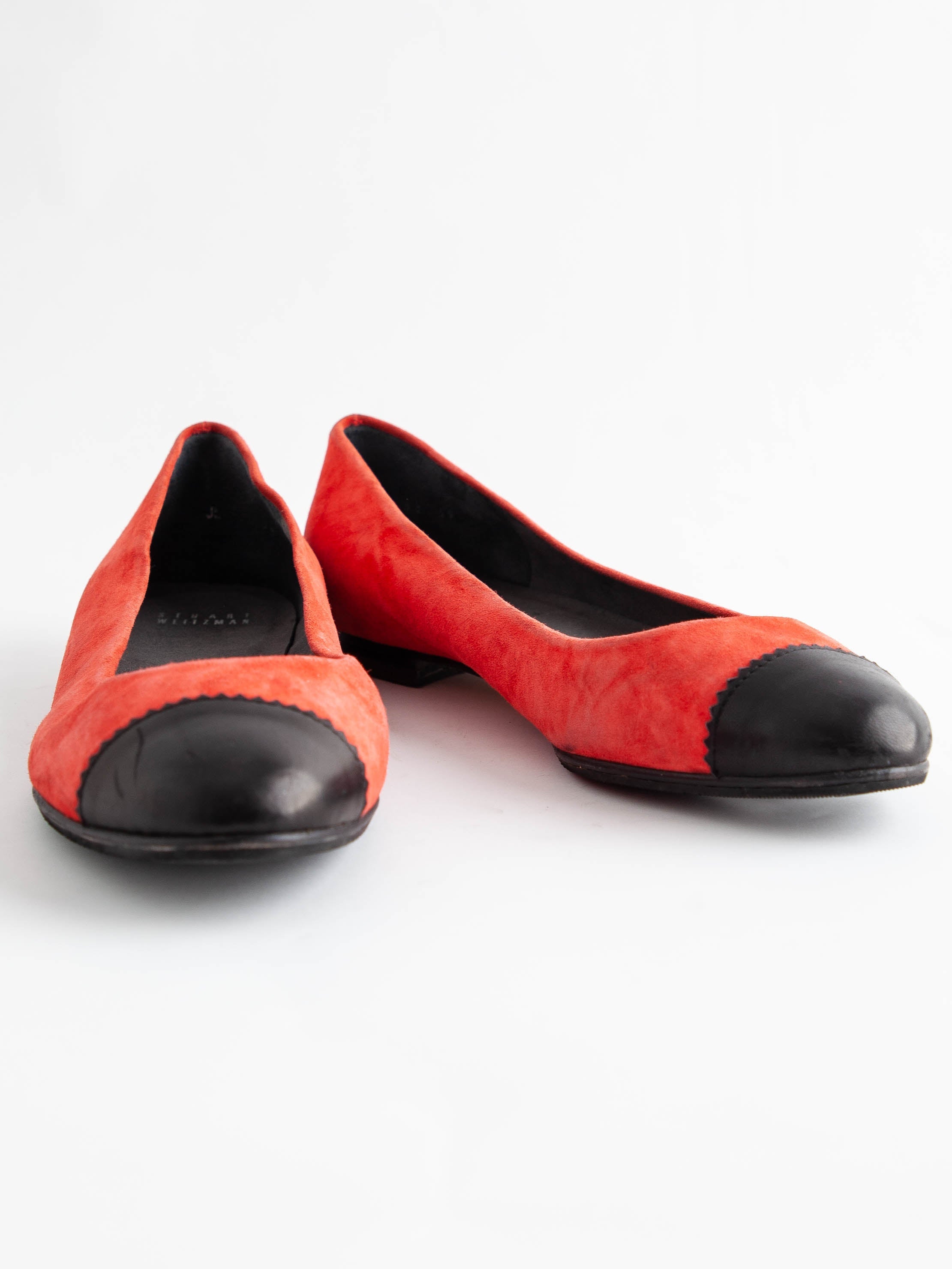 Good Stuart Weitzman Red Leather Flats Size 39 Women’s Shoes