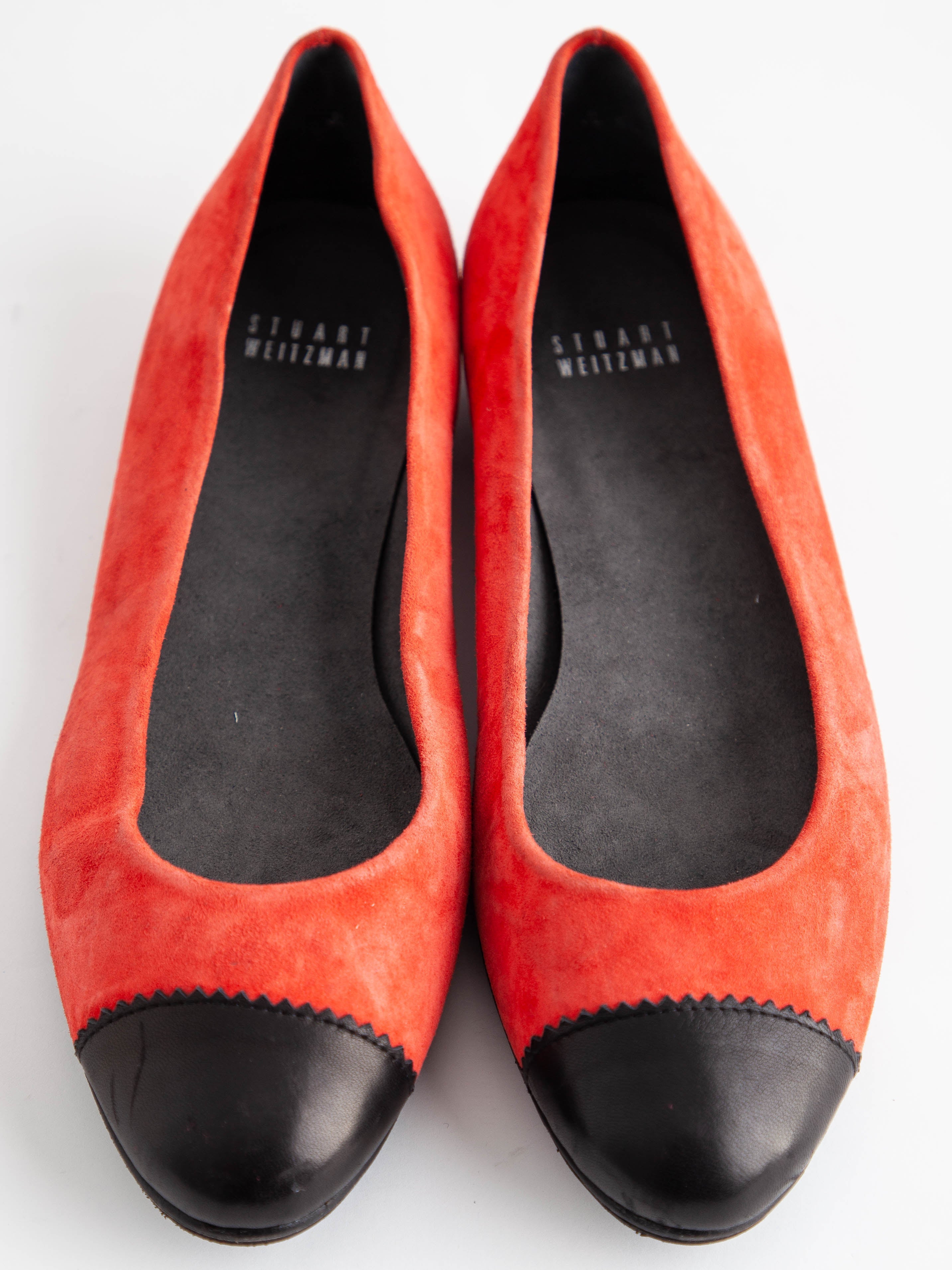 Good Stuart Weitzman Red Leather Flats Size 39 Women’s Shoes