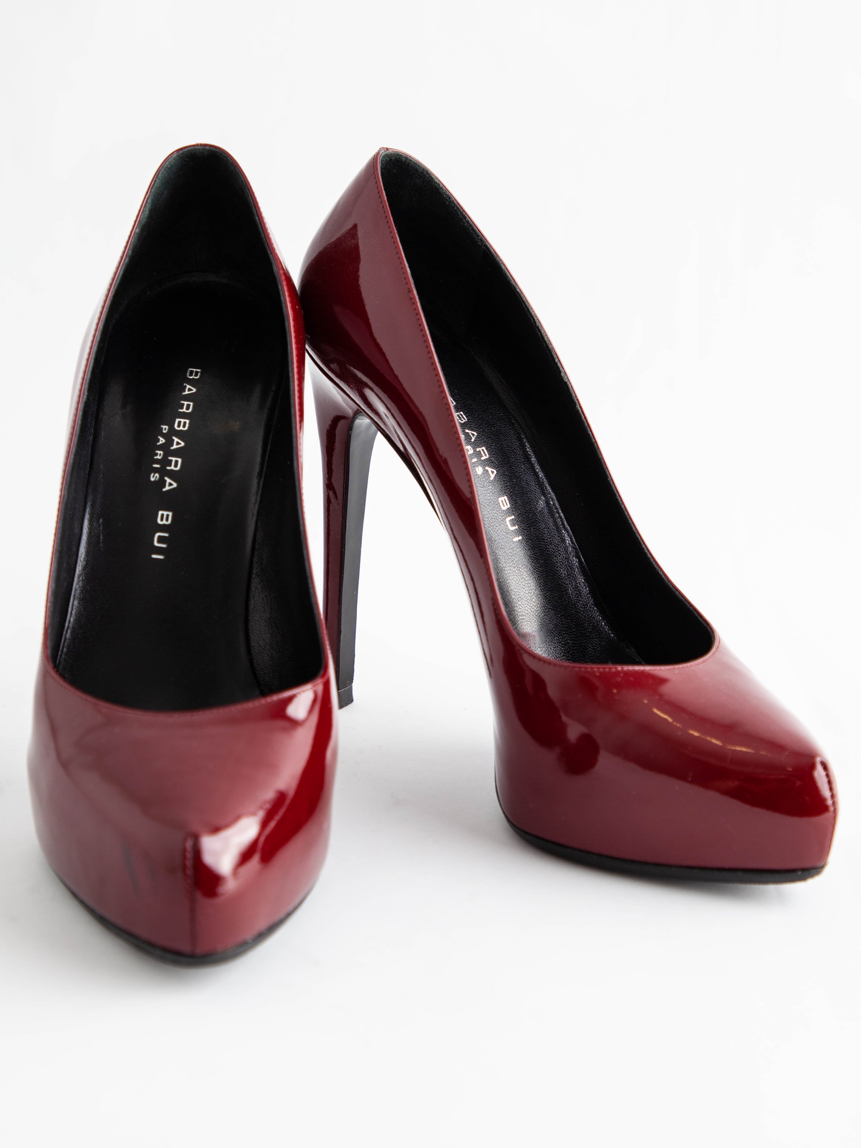 Good Barbara Bui Red Patent High Heels Size 37 Women Shoes