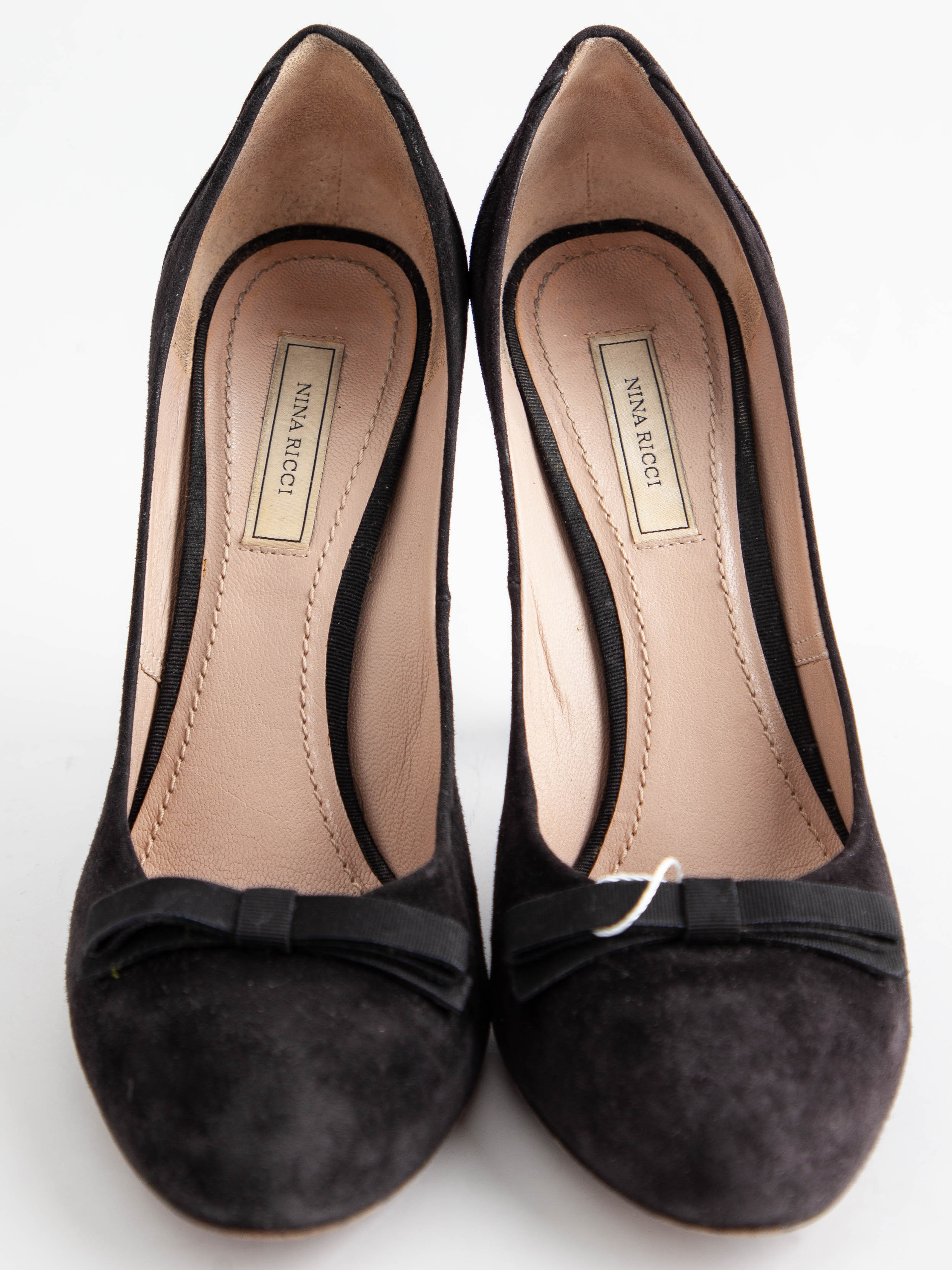 Good Nina Ricci Orange Genuine Suede High-Heeled Shoes Size 38