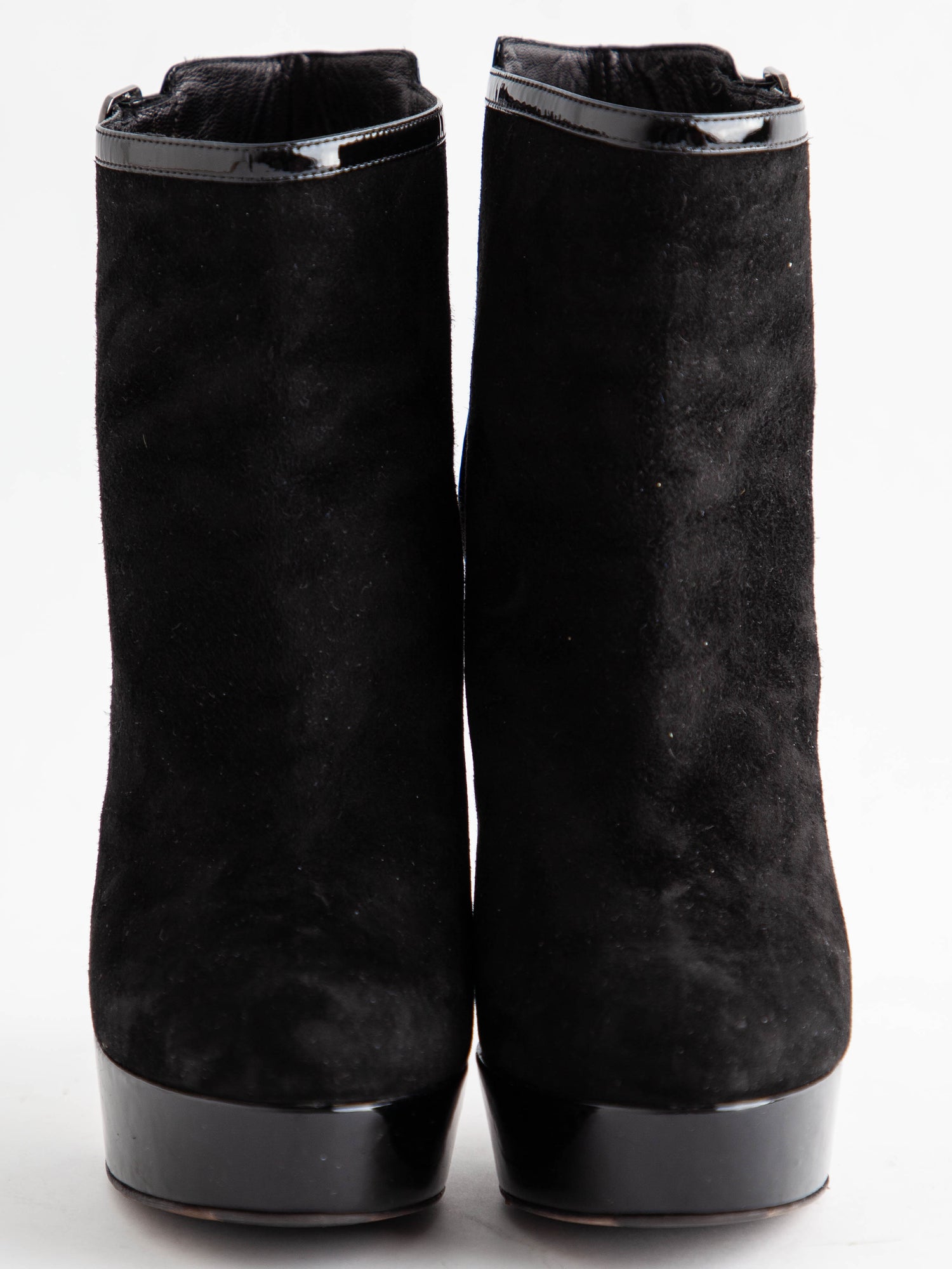 Good Ballin Black Leather High-Heeled Ankle Boots Size 36