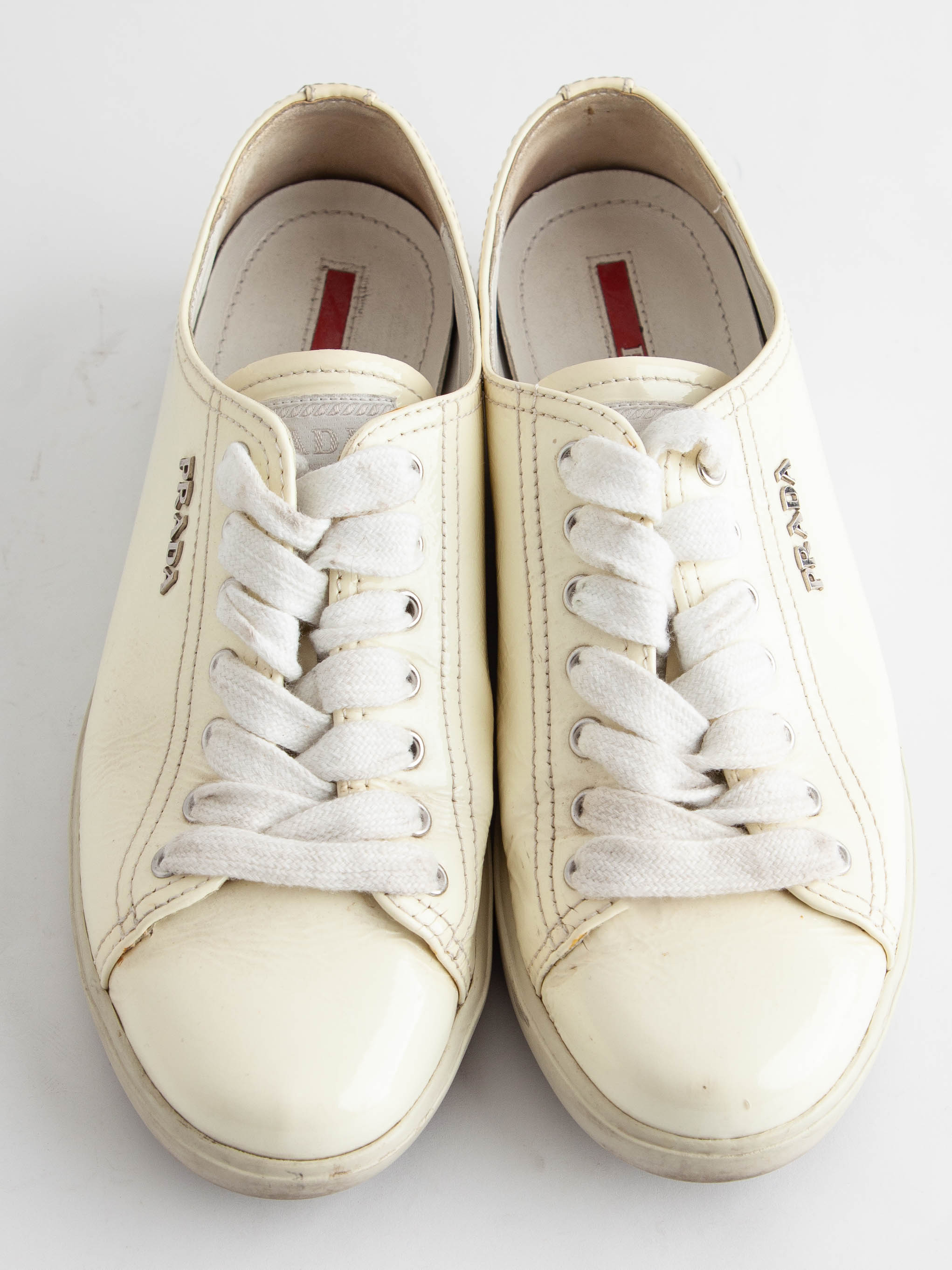 Average Condition Prada Yellow Lacquer Sneakers Size 36