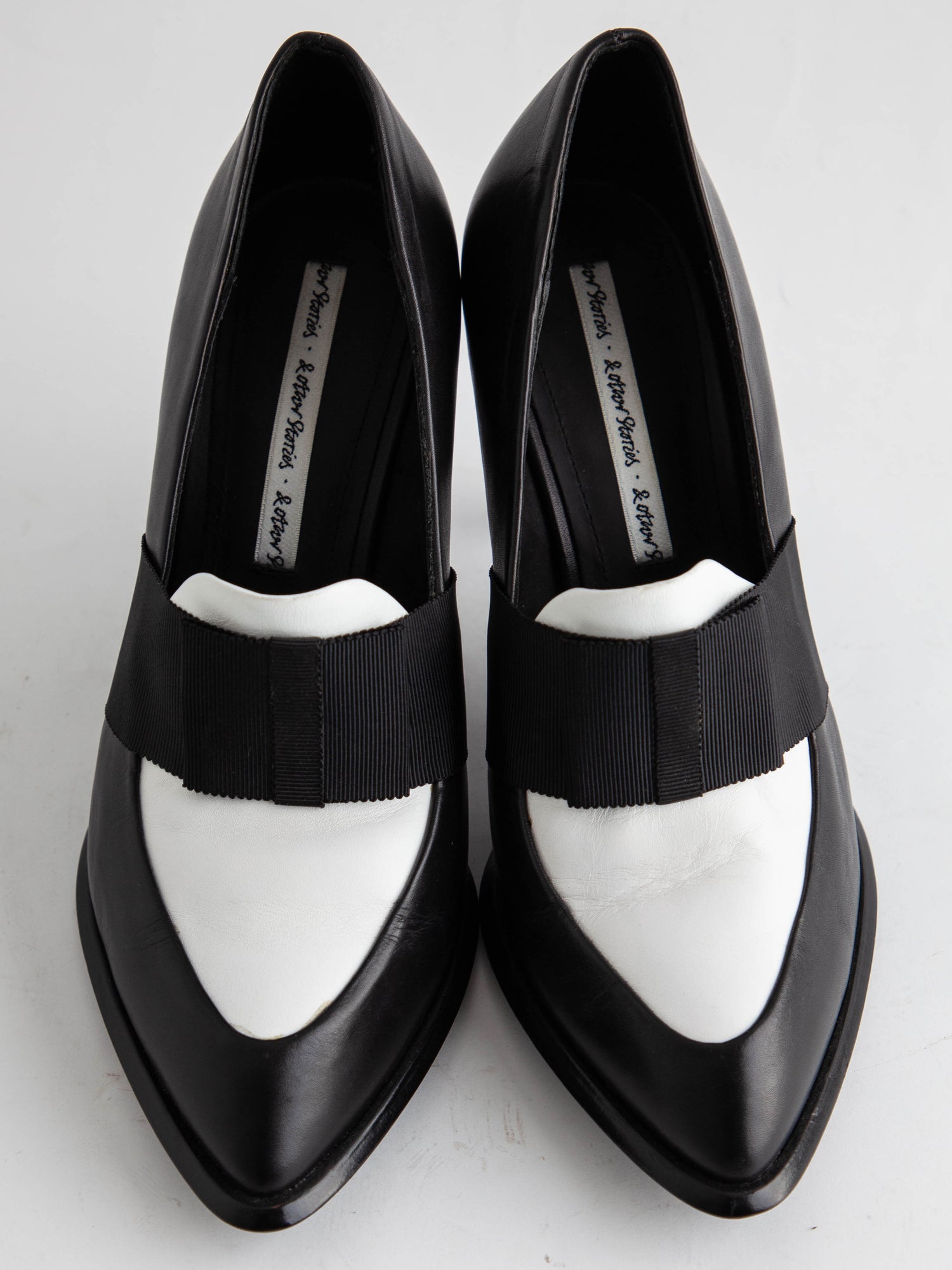 Excellent & Other Stories Black Leather High-Heeled Shoes Size 36
