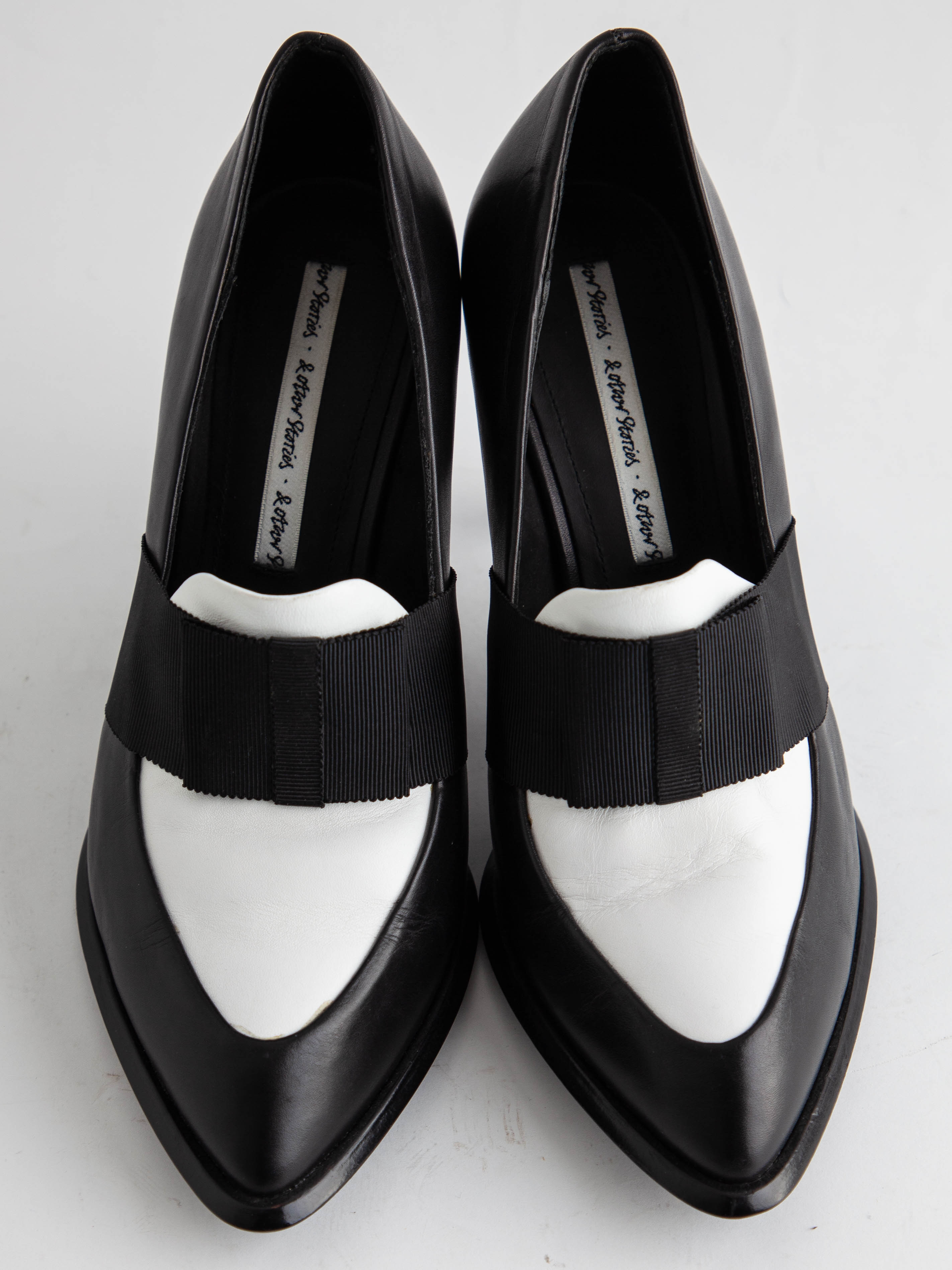 Excellent & Other Stories Black Leather High-Heeled Shoes Size 36