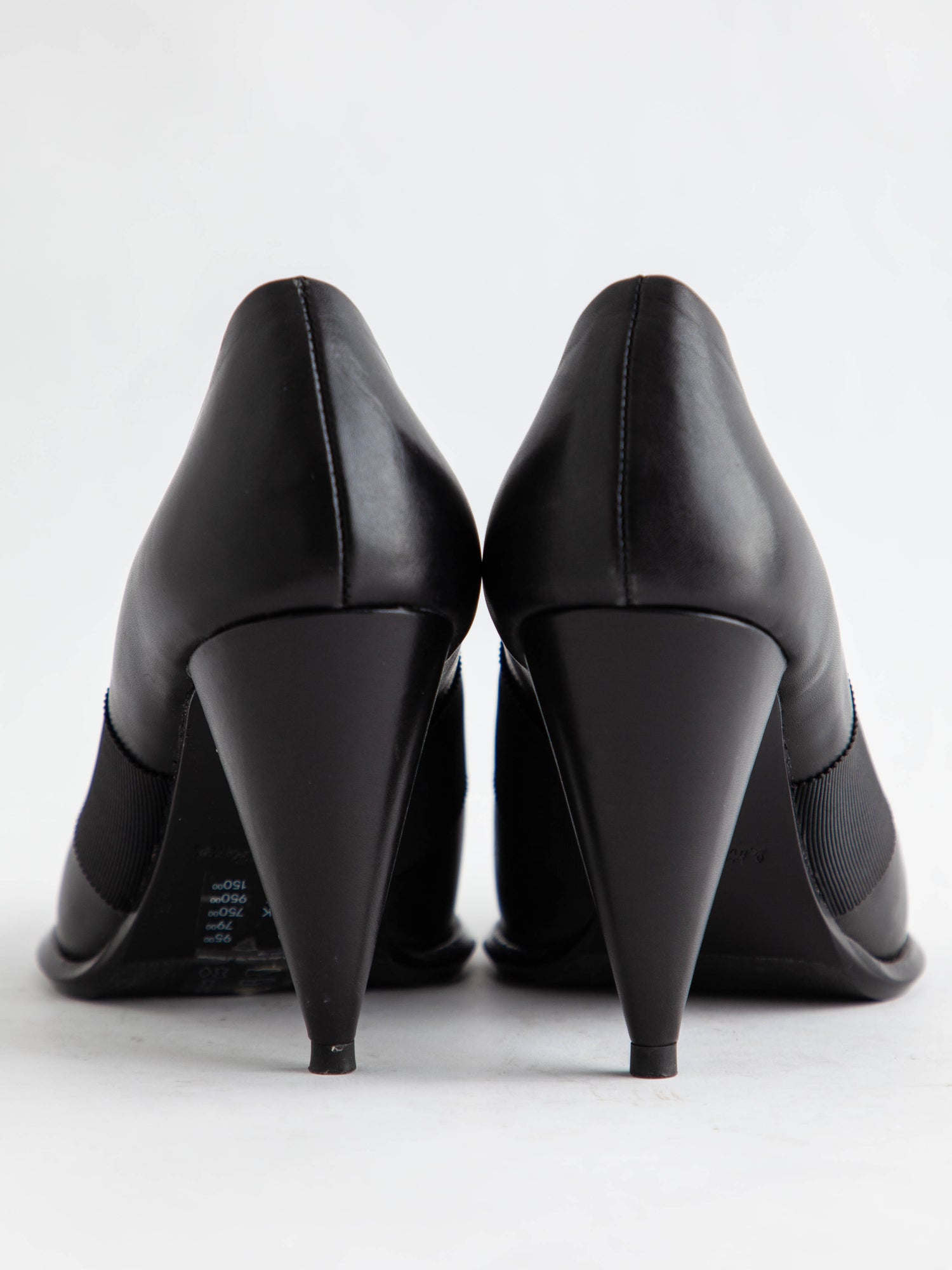 Excellent & Other Stories Black Leather High-Heeled Shoes Size 36
