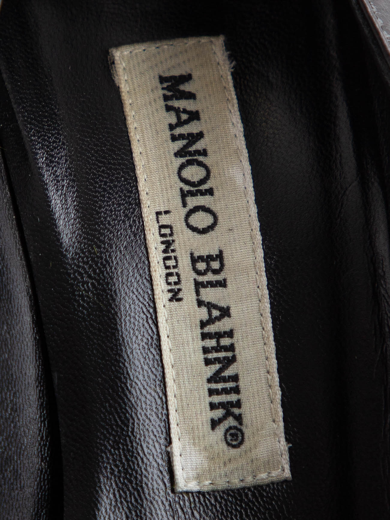 Perfect Manolo Blahnik Black Leather High-Heeled Shoes Size 36