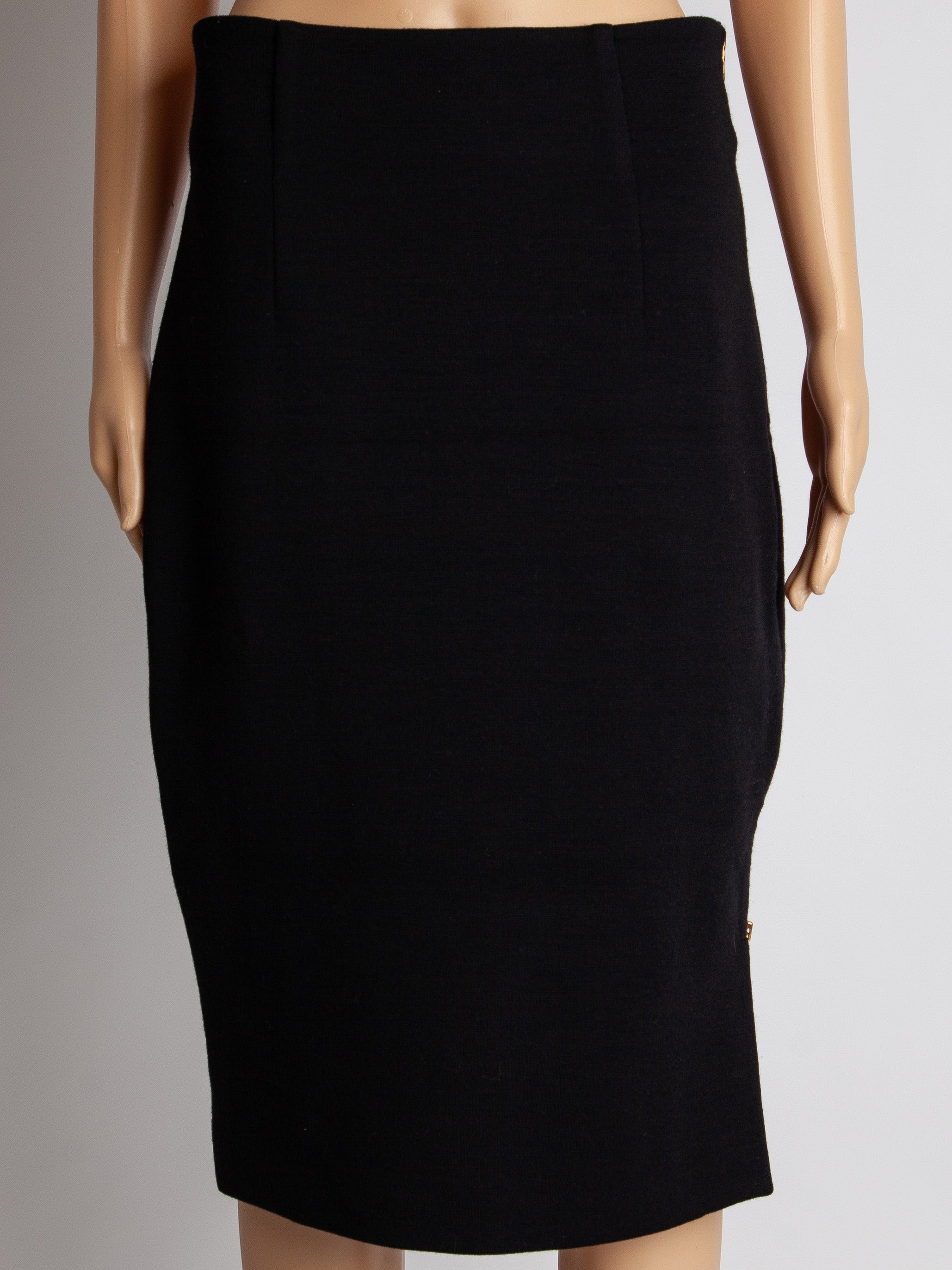 Good Emilio Pucci Black Cashmere Pencil Skirt Size XL