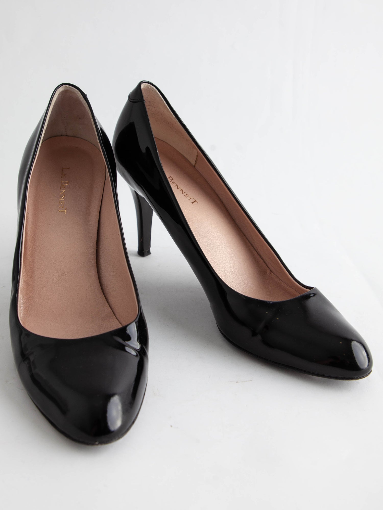 Excellent L.K.Bennett Black Patent Leather High Heels Size 38