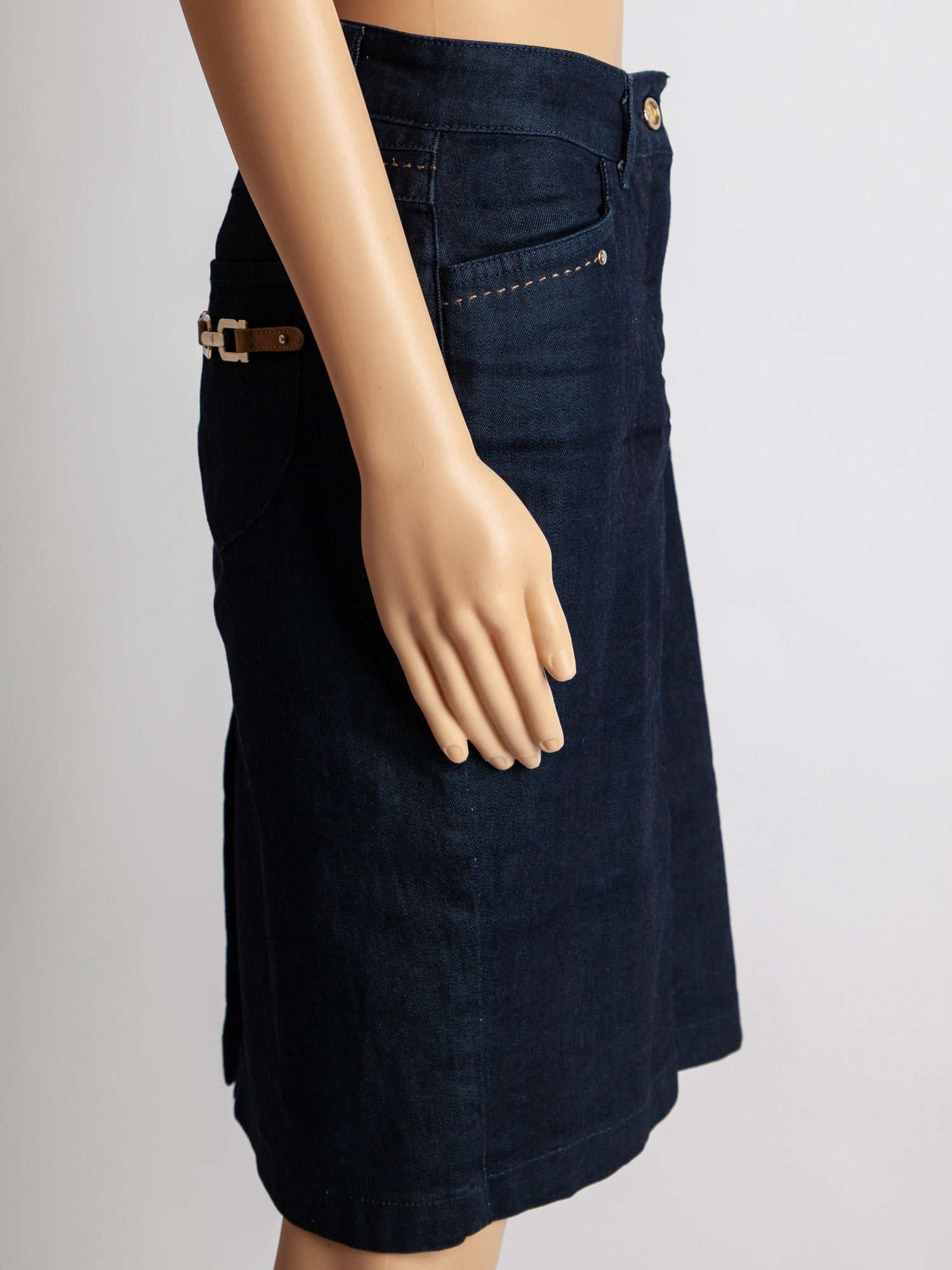 Trussardi Blue Denim Skirt Size M Good Condition Women