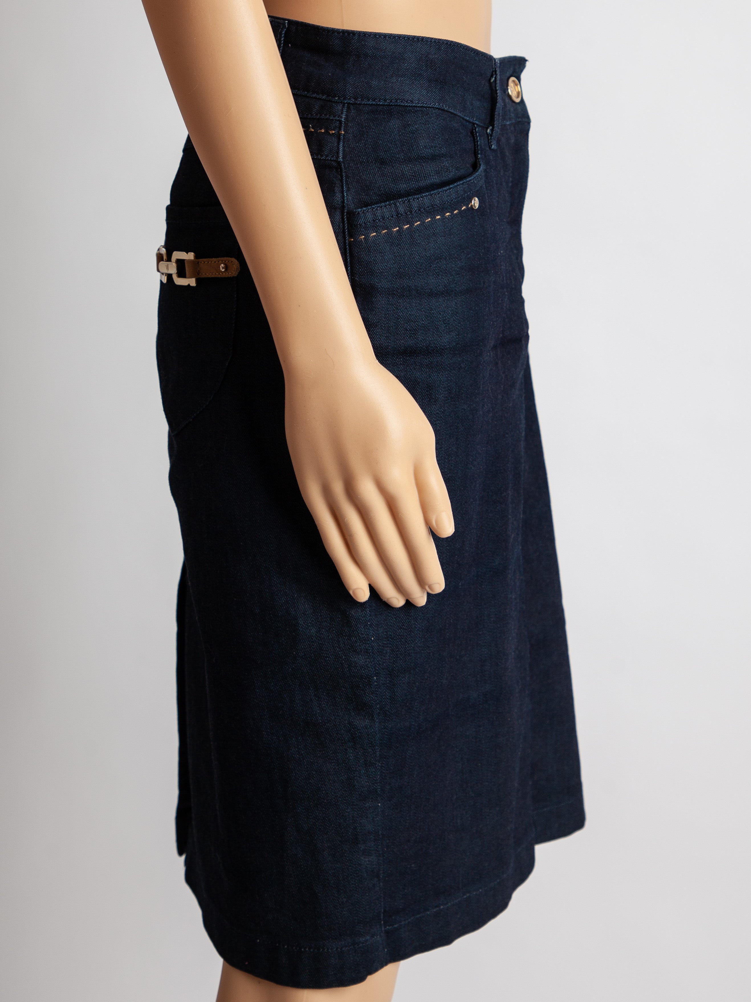Trussardi Blue Denim Skirt Size M Good Condition Women