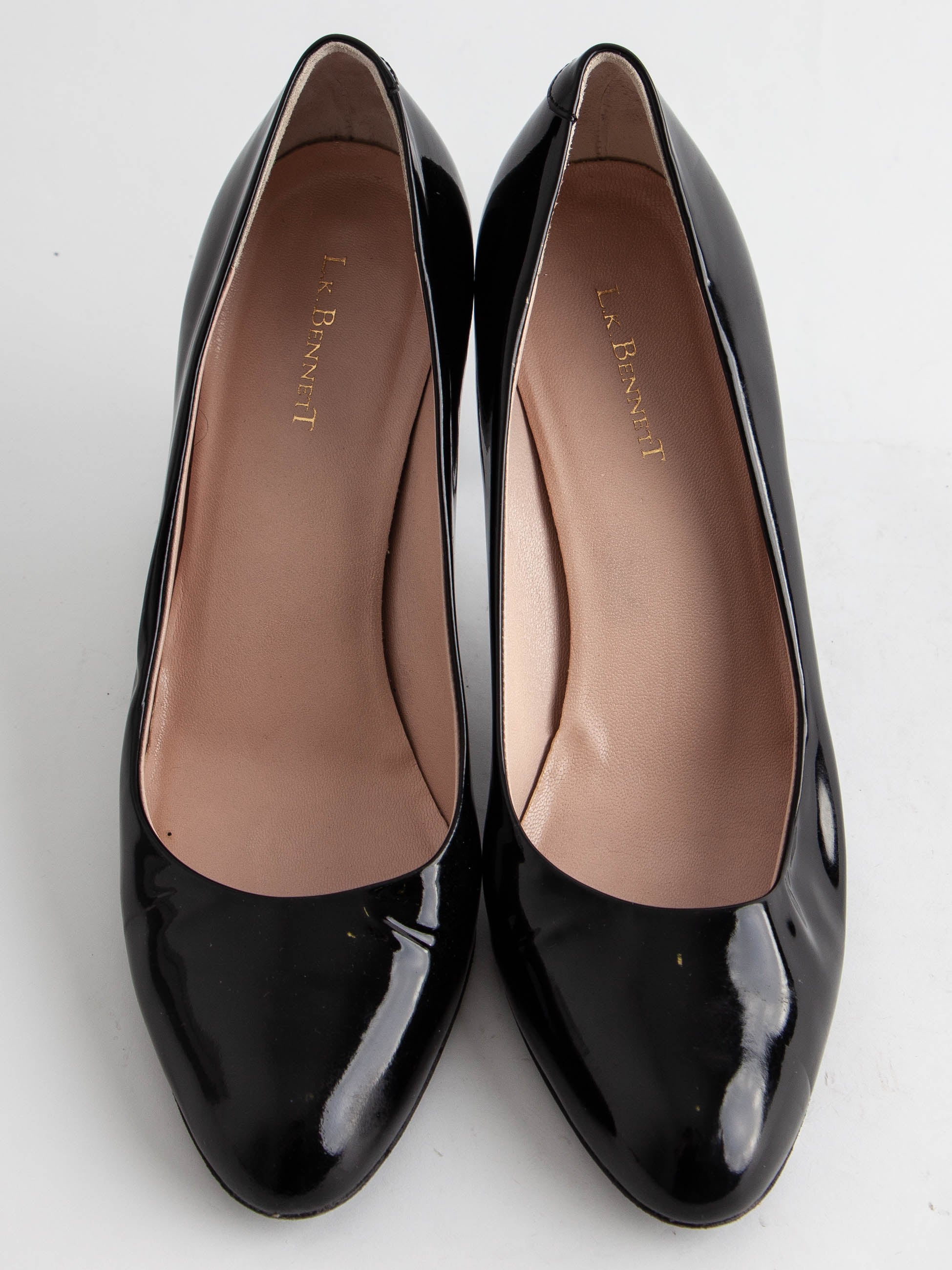 Excellent L.K.Bennett Black Patent Leather High Heels Size 38