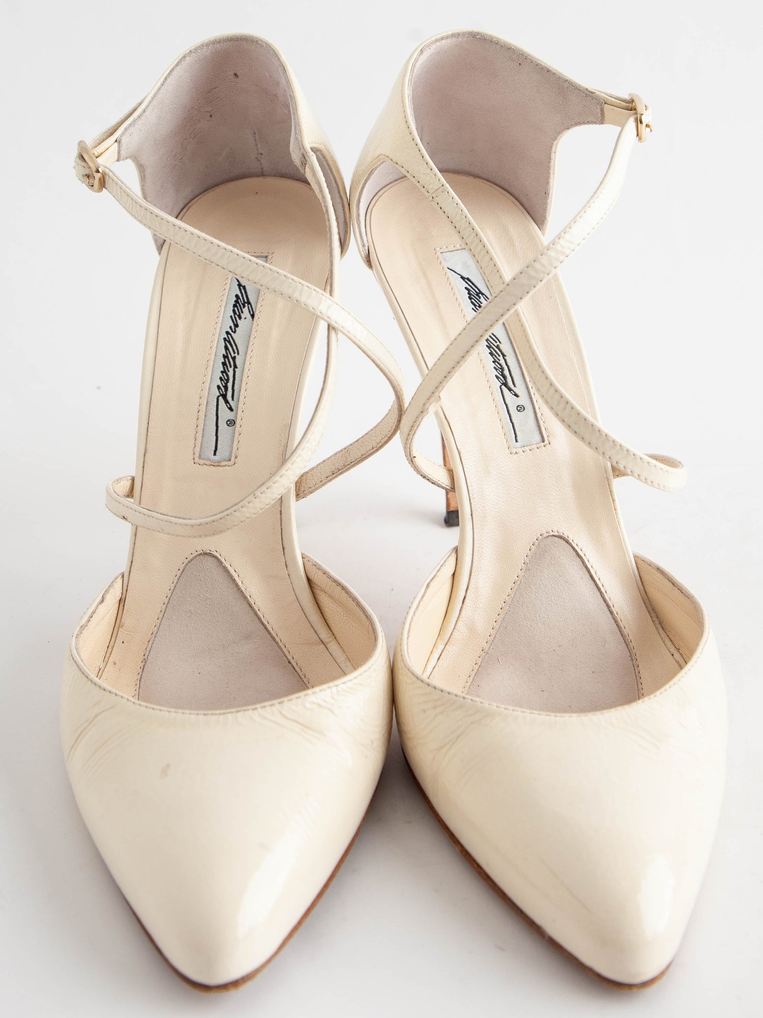Average Brian Atwood White Leather Heels Size 39 Women
