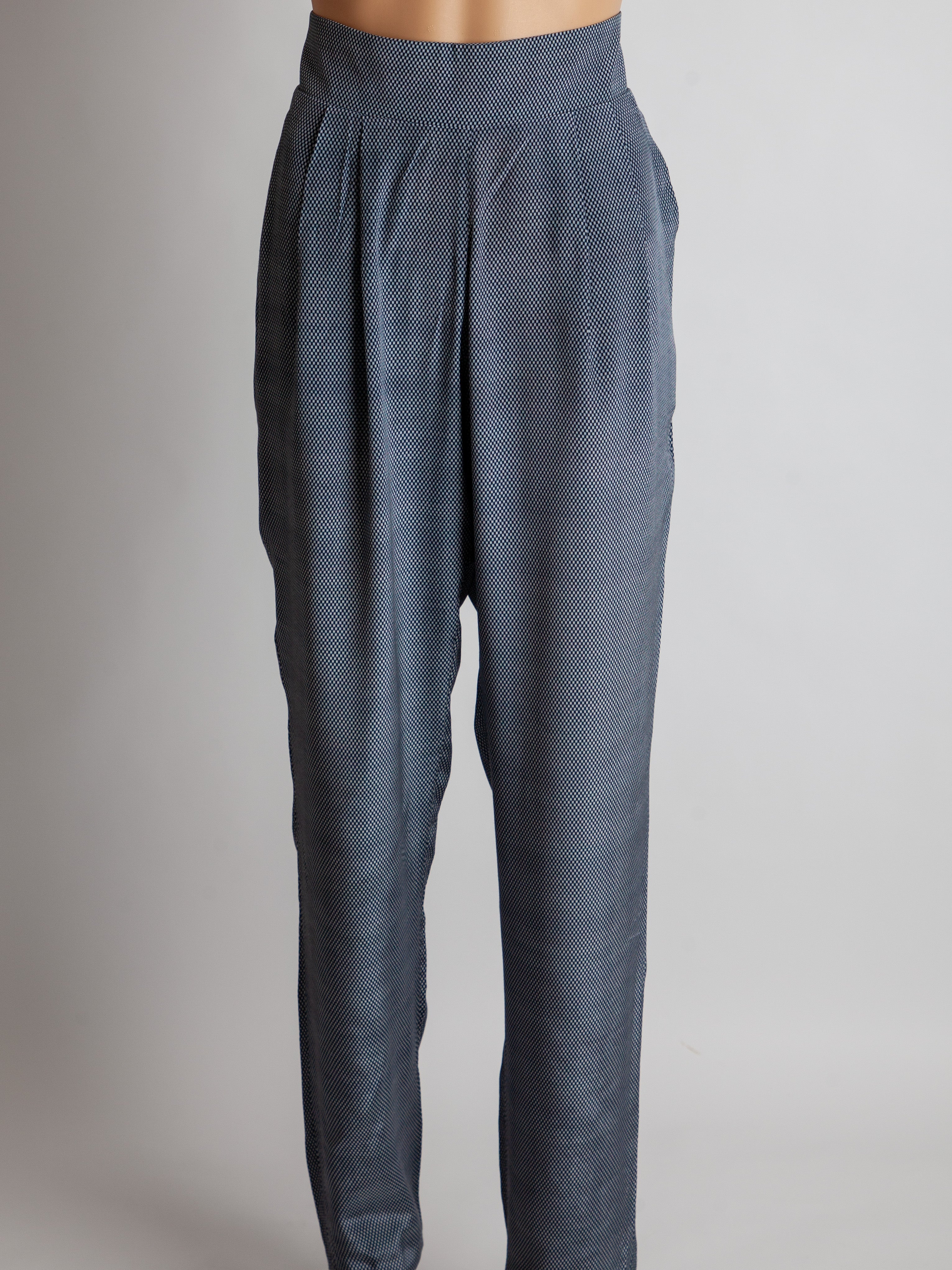 Good Emporio Armani Gray High-Waisted Pants Size S Polyester