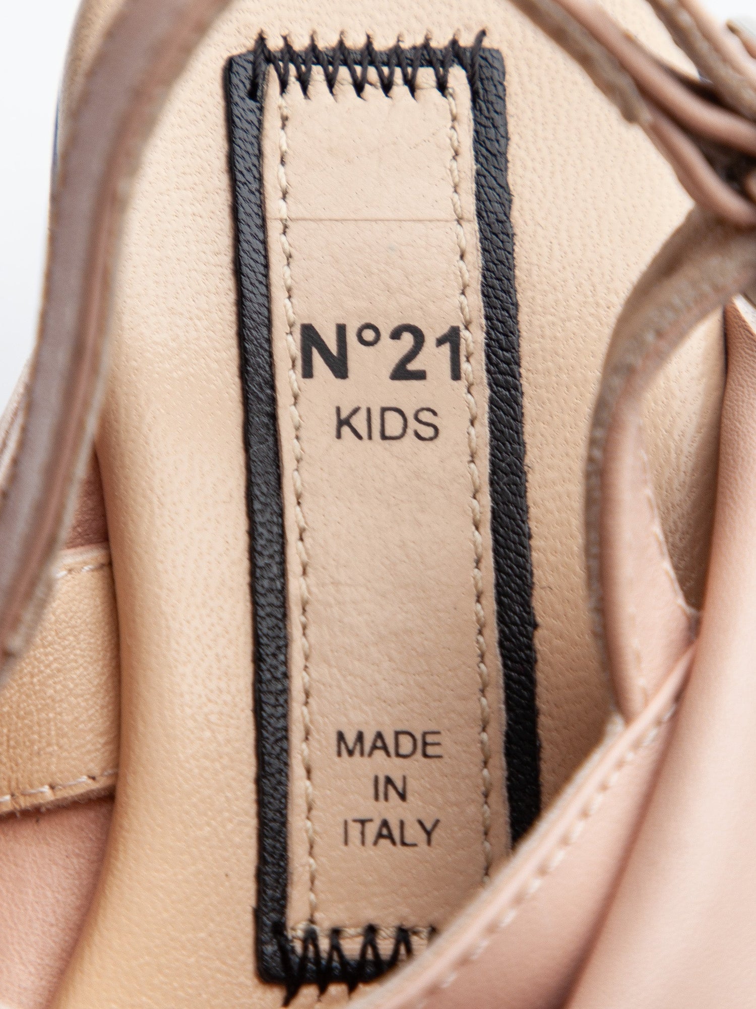 Good N 21 Pink Leather Sandals for Kids Size 26 Made in Italy