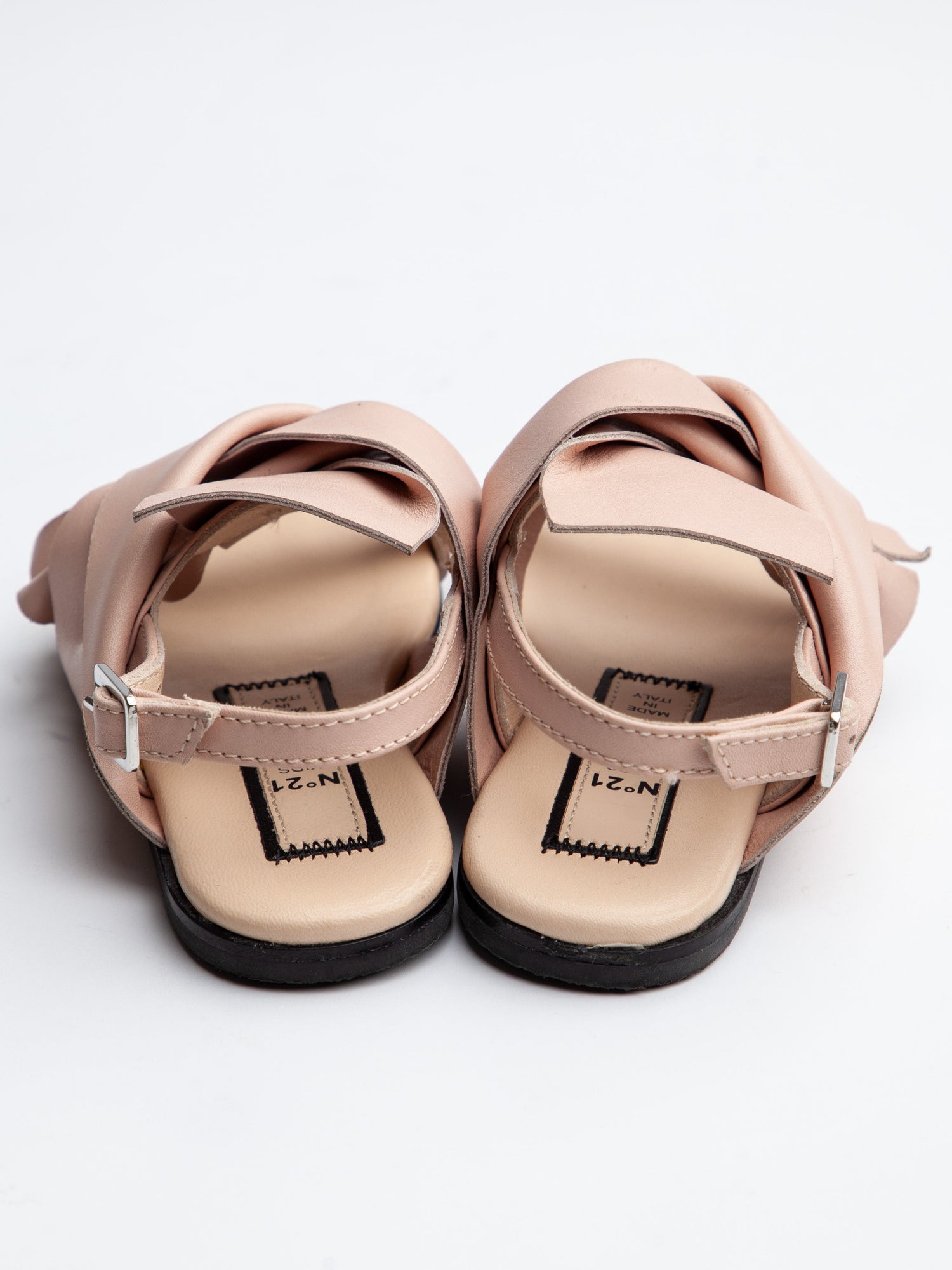 Good N 21 Pink Leather Sandals for Kids Size 26 Made in Italy