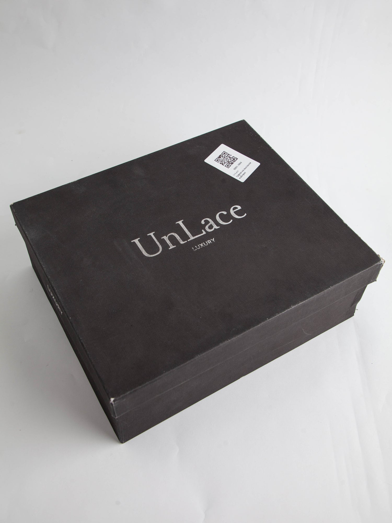 Good UnLace Black High-Heeled Platform Shoes Leather Women