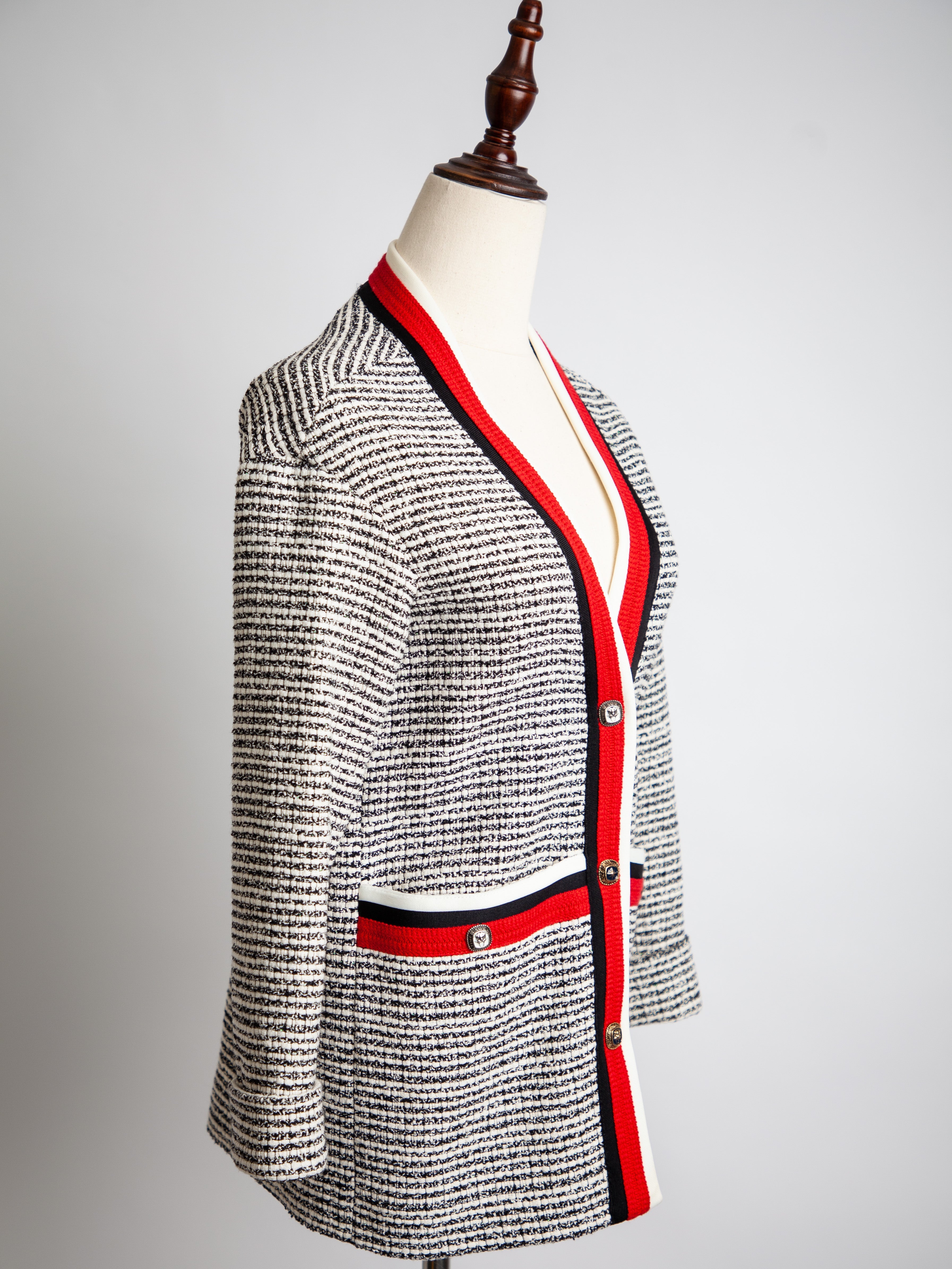 Good Maje Cardigan Sweater White Viscose with Pockets Size M