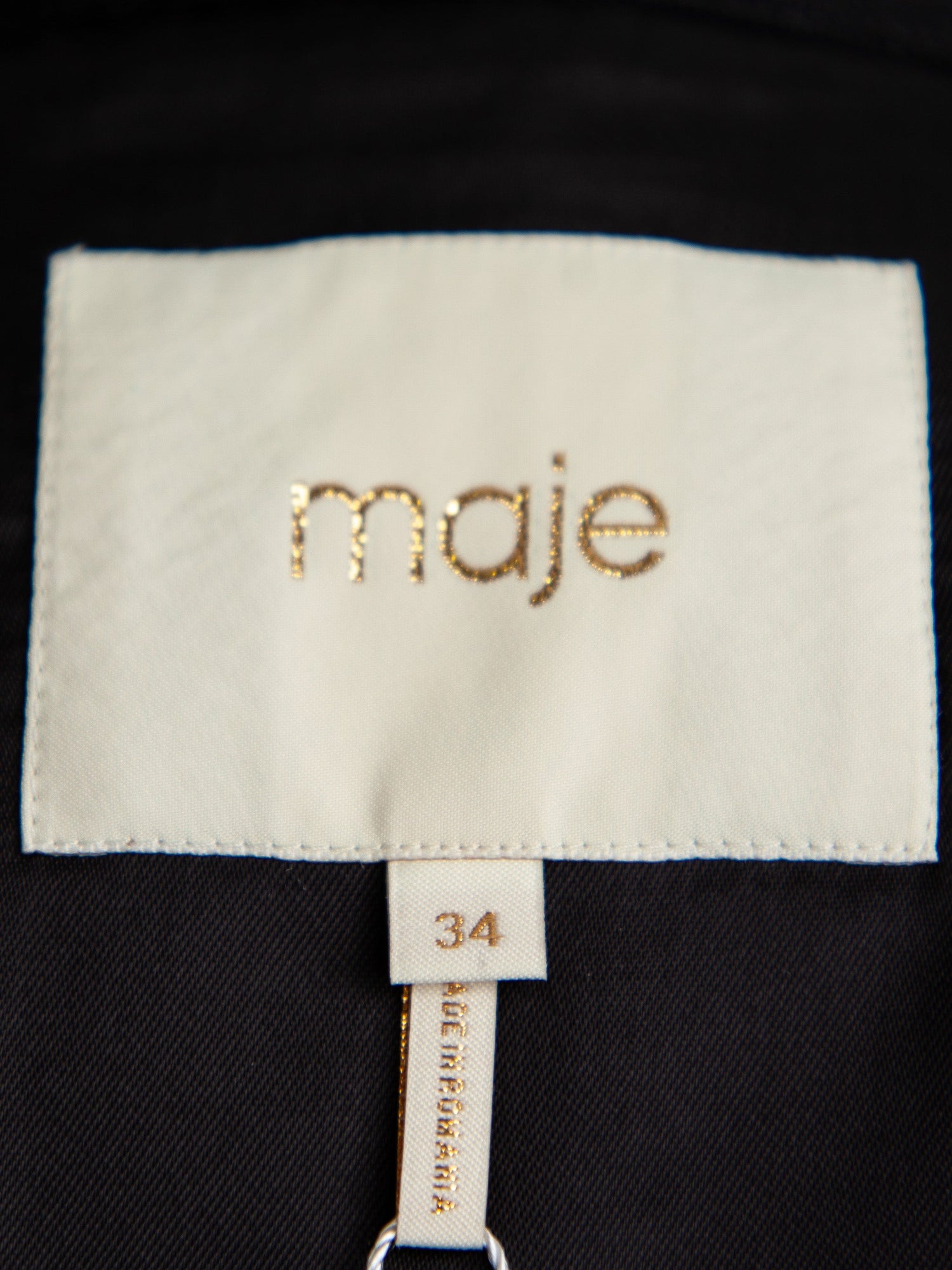 Good Maje Cardigan Sweater White Viscose with Pockets Size M