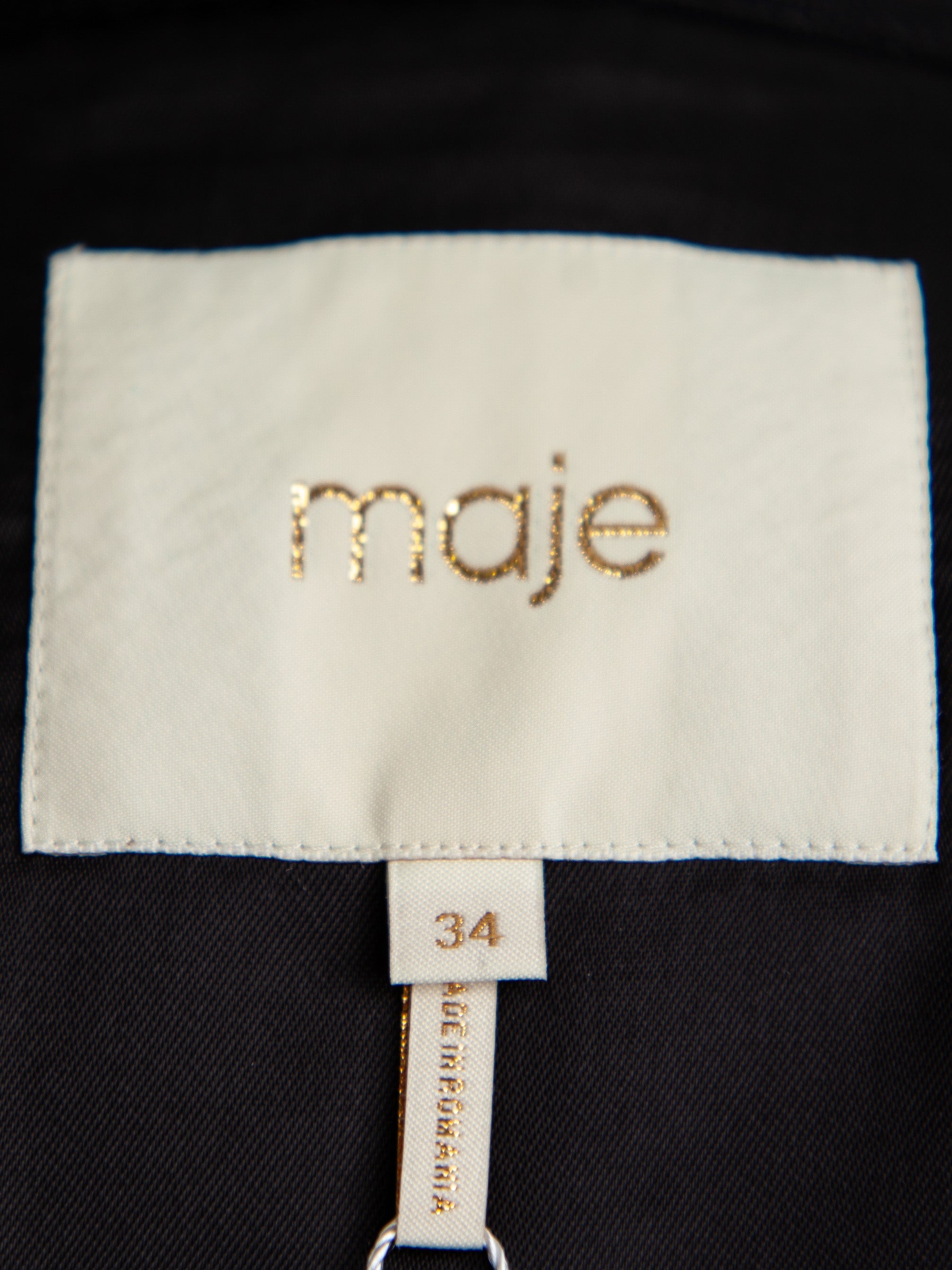Good Maje Cardigan Sweater White Viscose with Pockets Size M