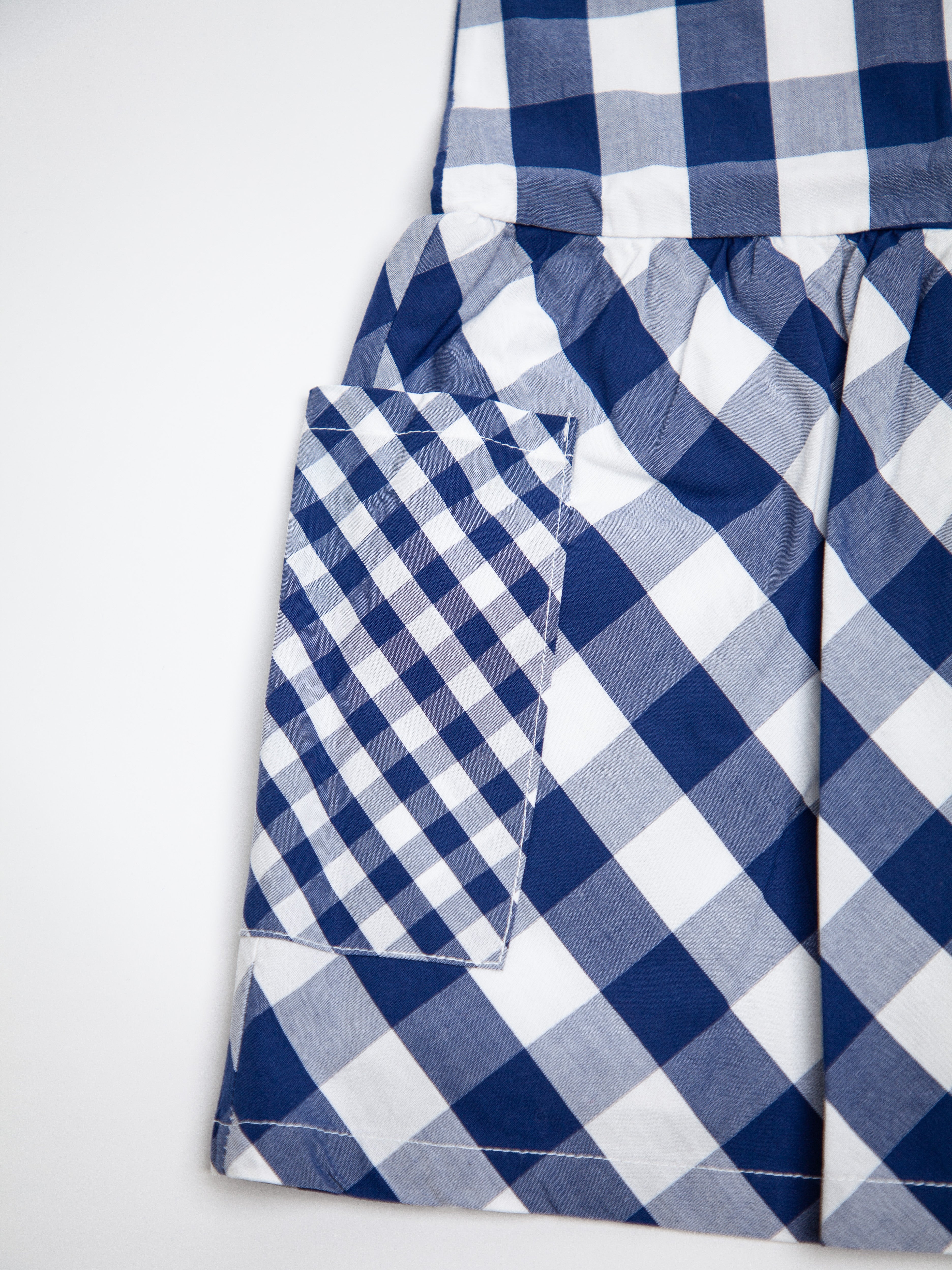 Good French Connection Blue Checkered Dress for Kids Size 5