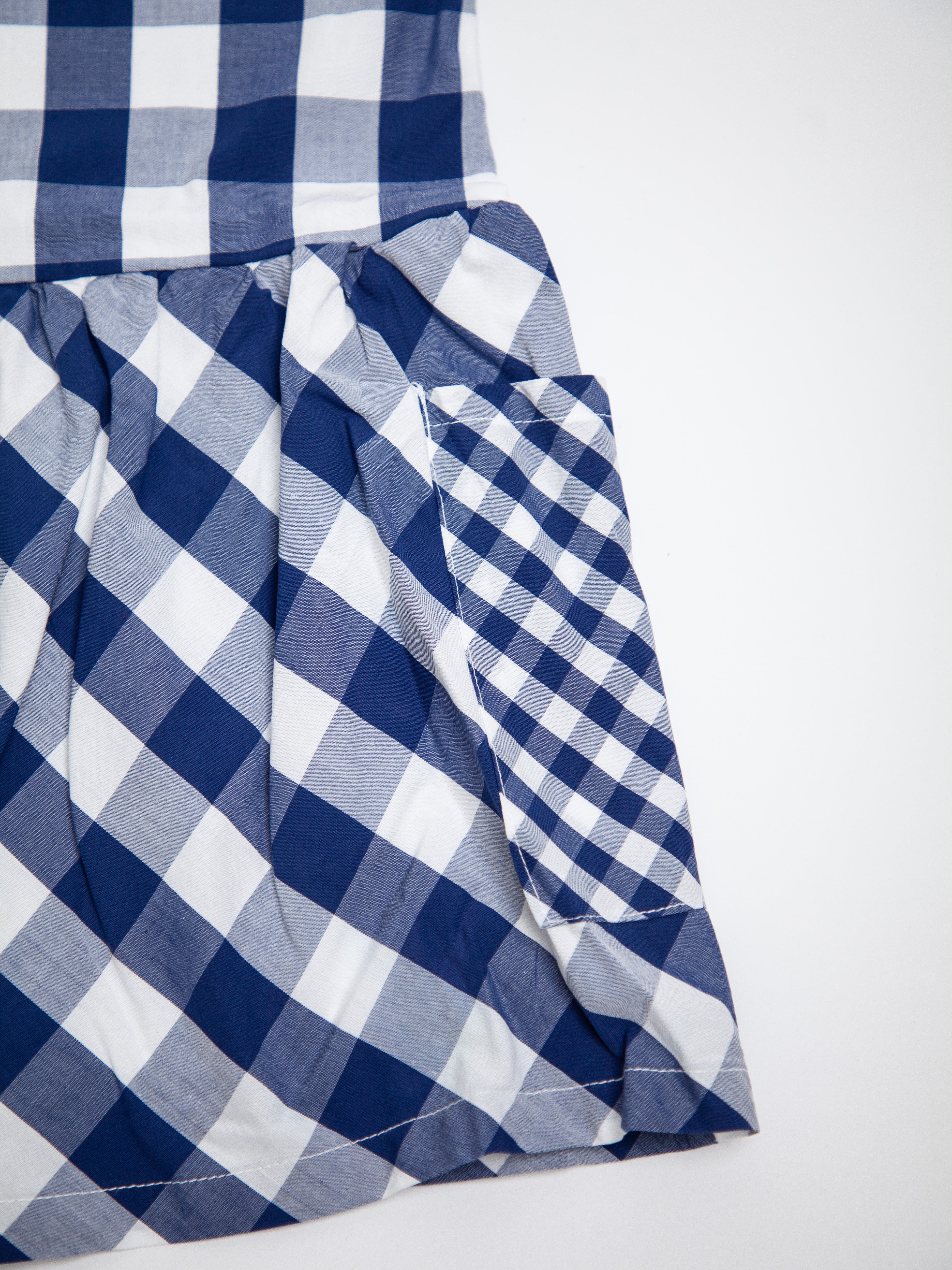 Good French Connection Blue Checkered Dress for Kids Size 5