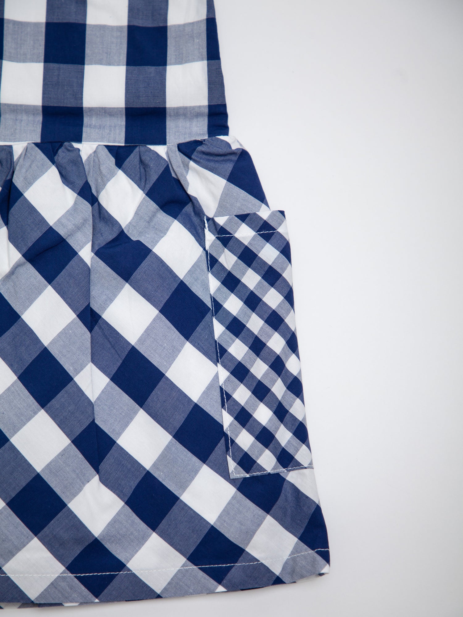 Good French Connection Blue Checkered Dress for Kids Size 5