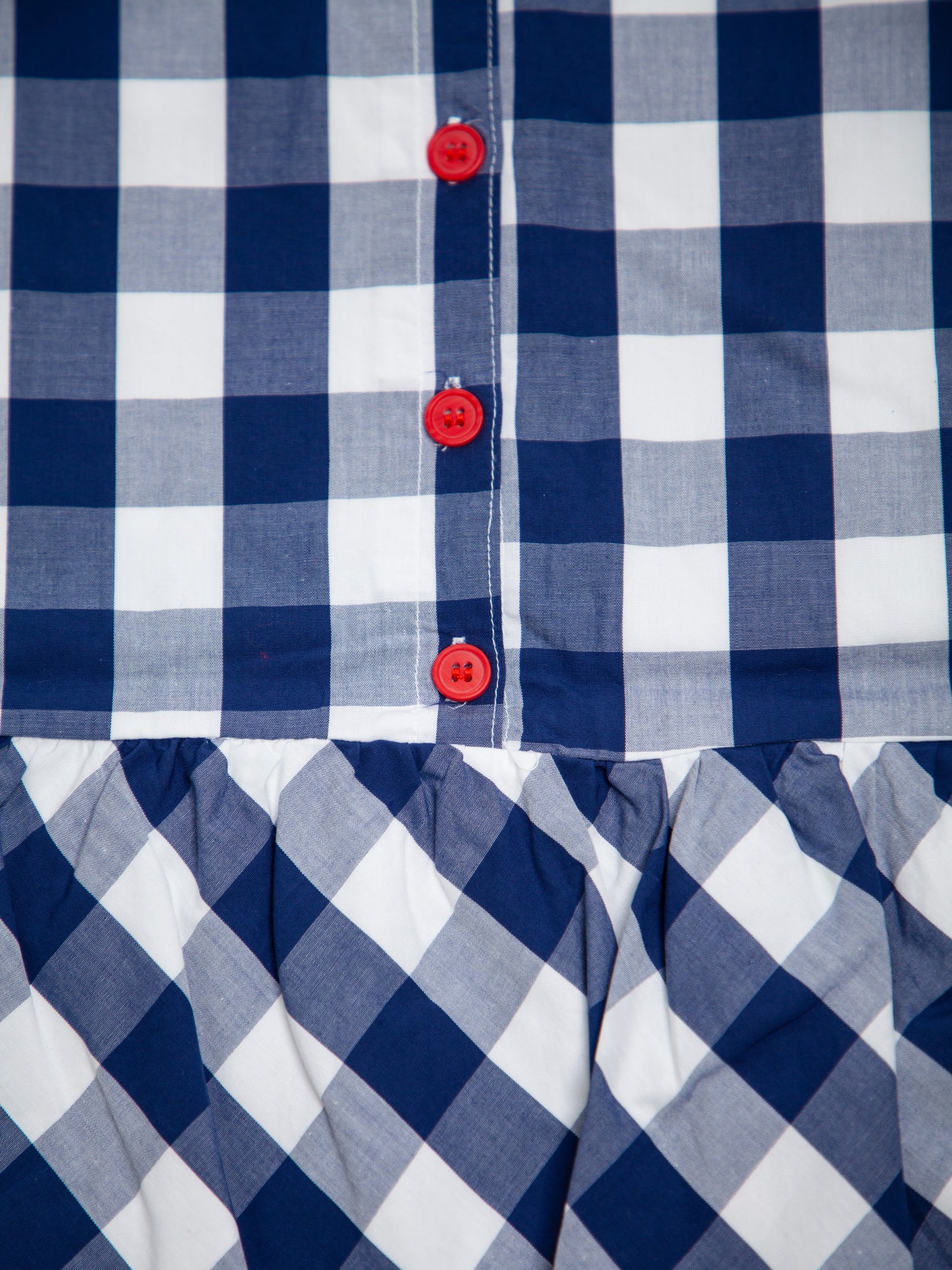 Good French Connection Blue Checkered Dress for Kids Size 5