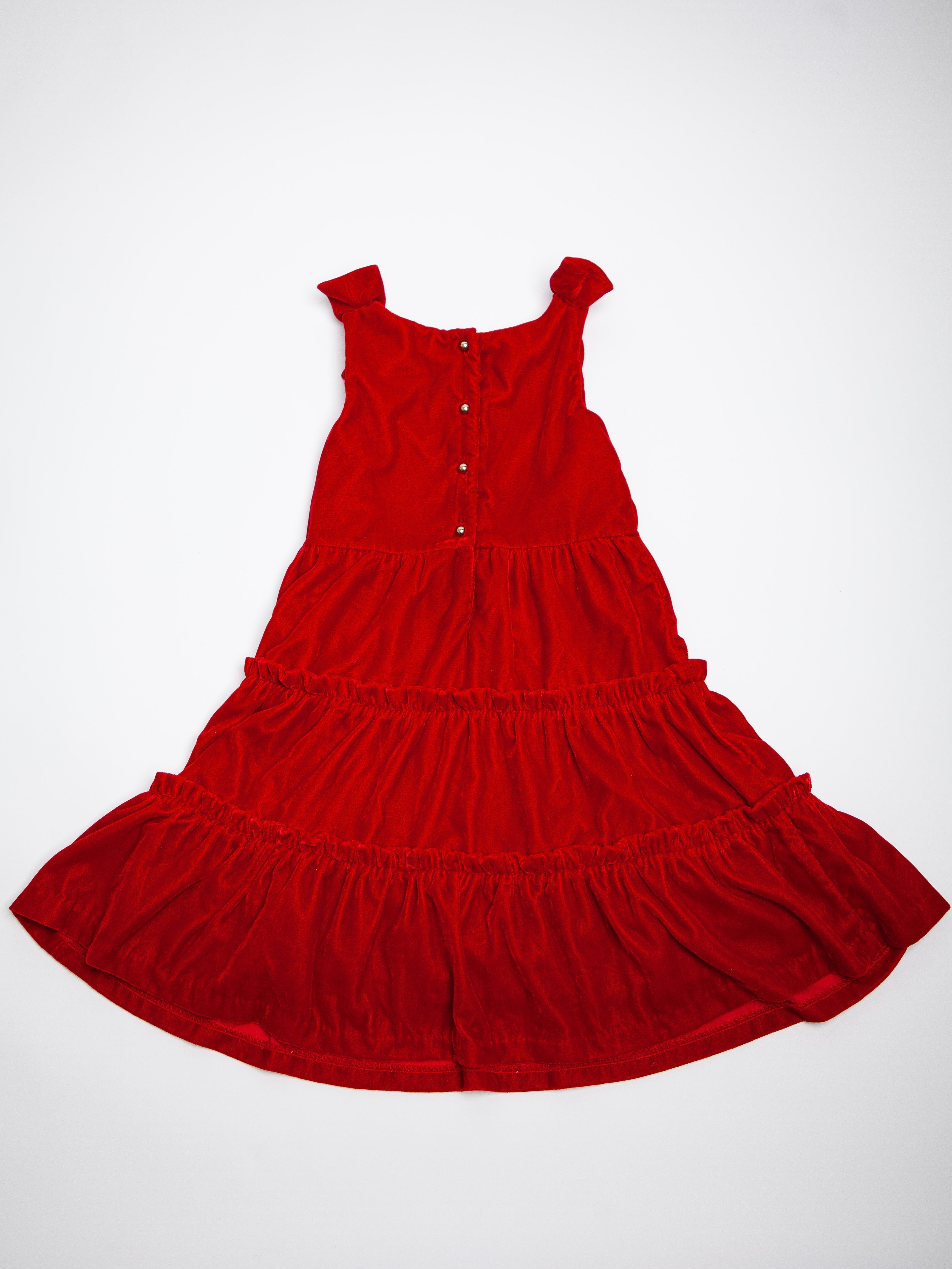 Good Janie and Jack Red Velvet Dress for Kids, Size 7