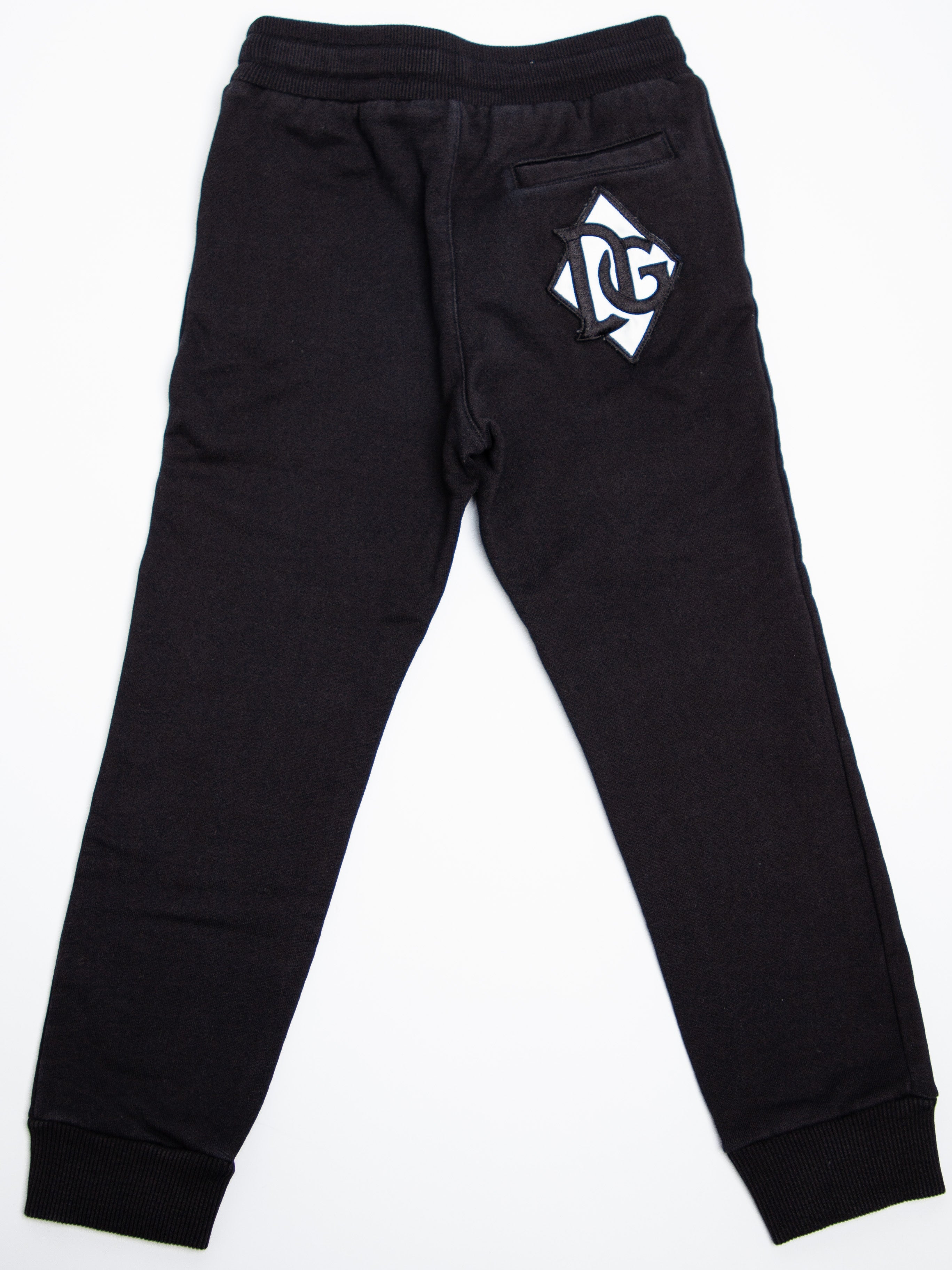 Good Dolce Gabbana Black Cotton Jogger Pants for Kids Size 5