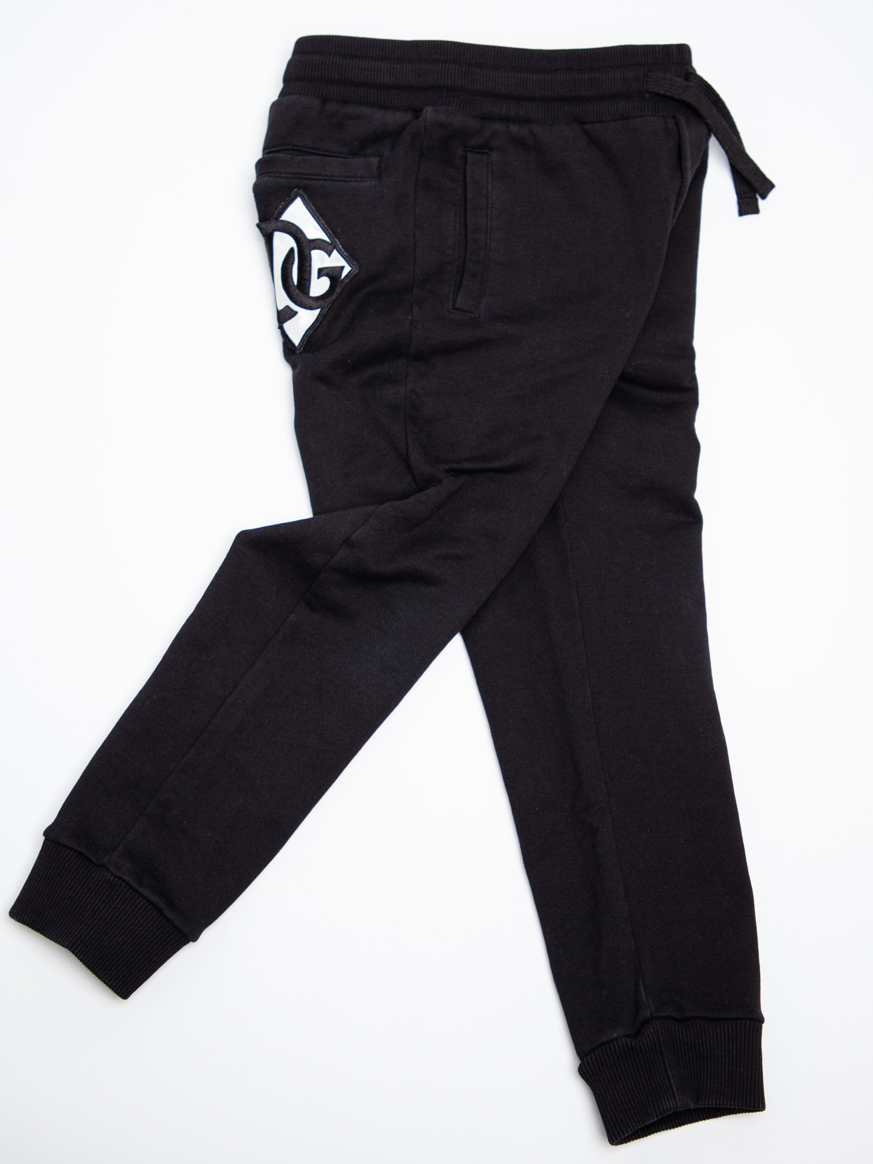 Good Dolce Gabbana Black Cotton Jogger Pants for Kids Size 5