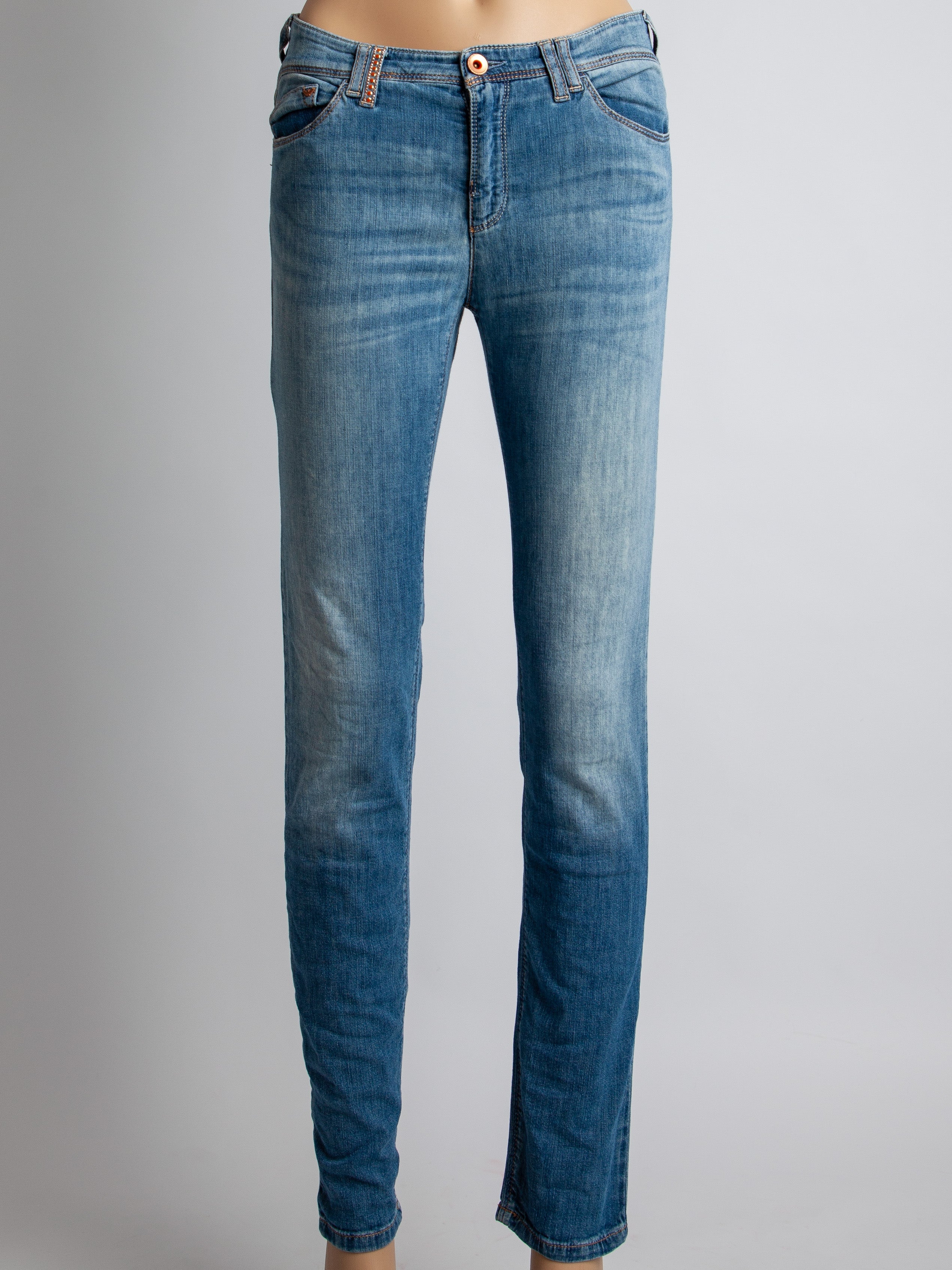 Average Armani Jeans Blue Cotton Denim Size M Women&