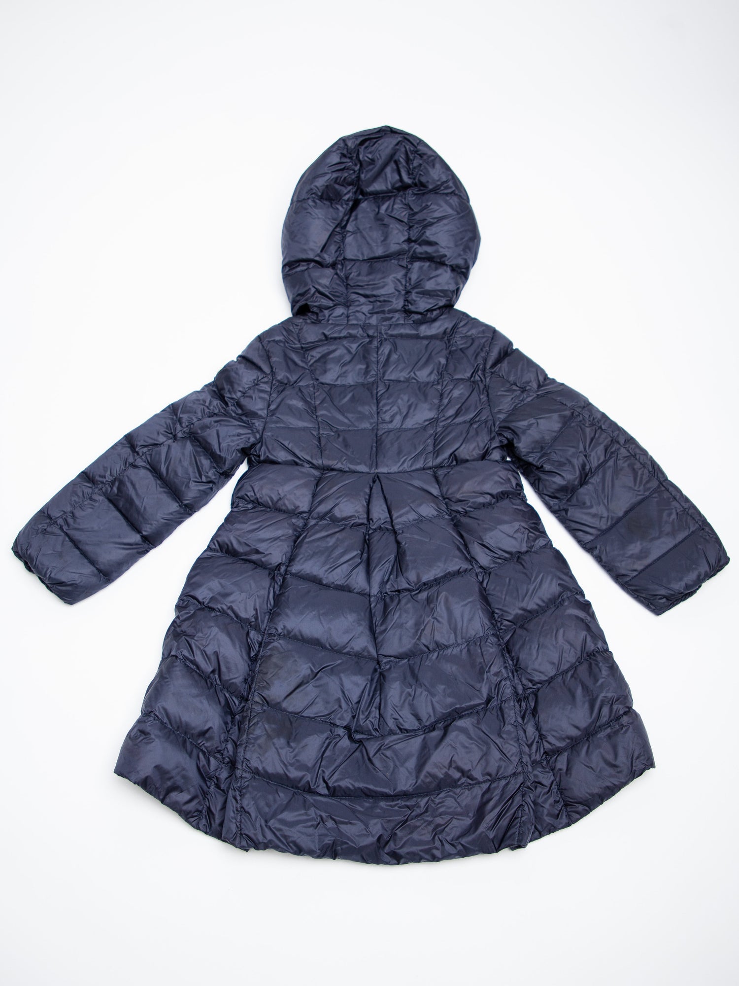 Good Moncler Blue Quilted Hooded Coat for Kids, Size 4