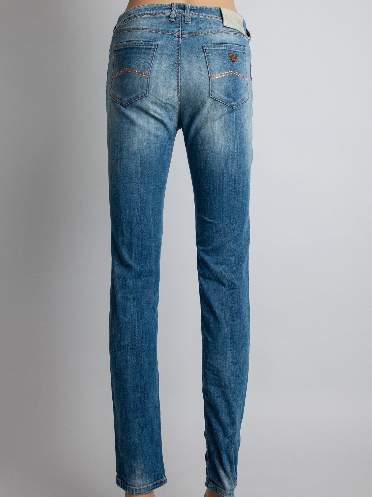 Average Armani Jeans Blue Cotton Denim Size M Women&