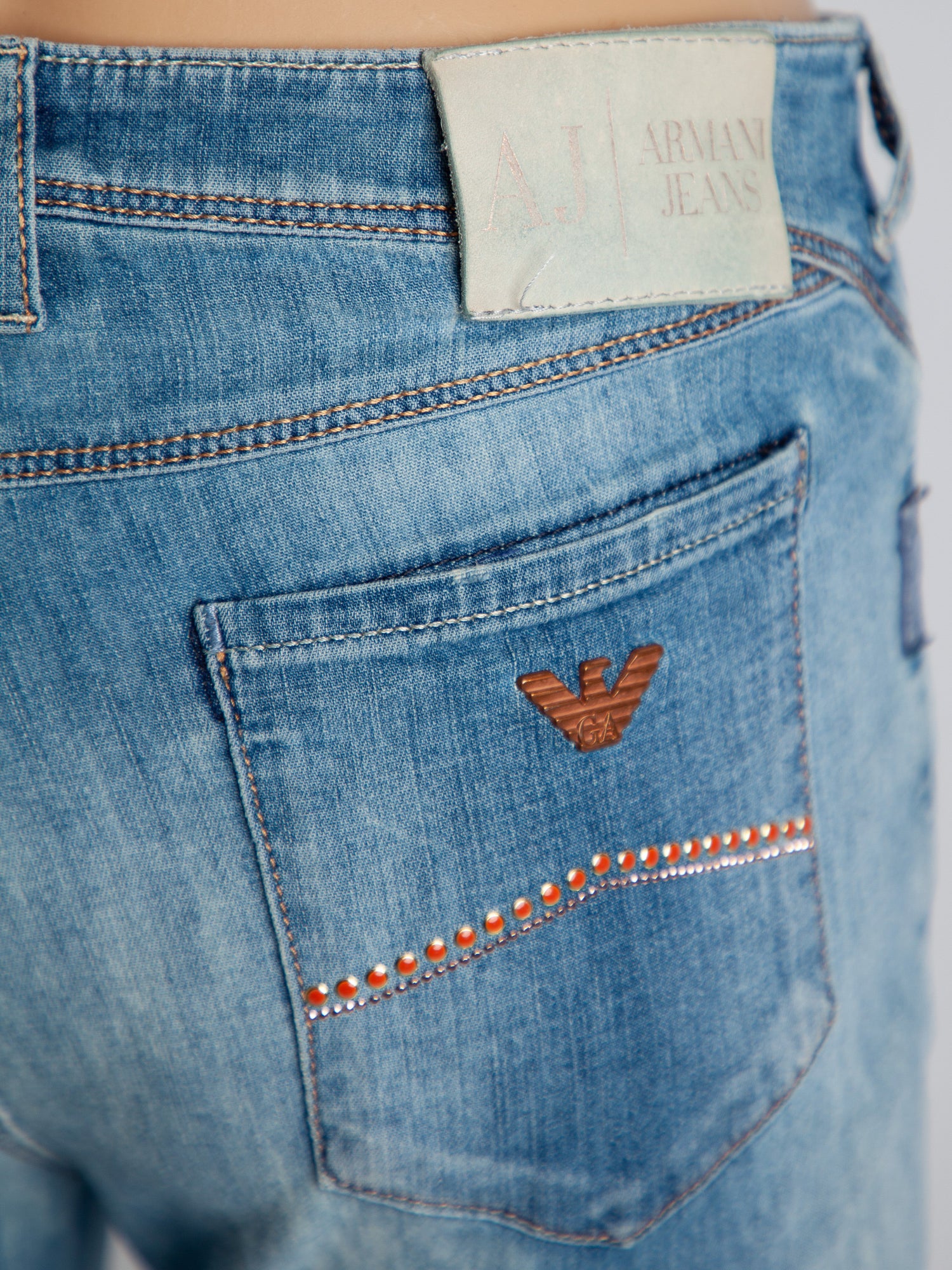 Average Armani Jeans Blue Cotton Denim Size M Women&