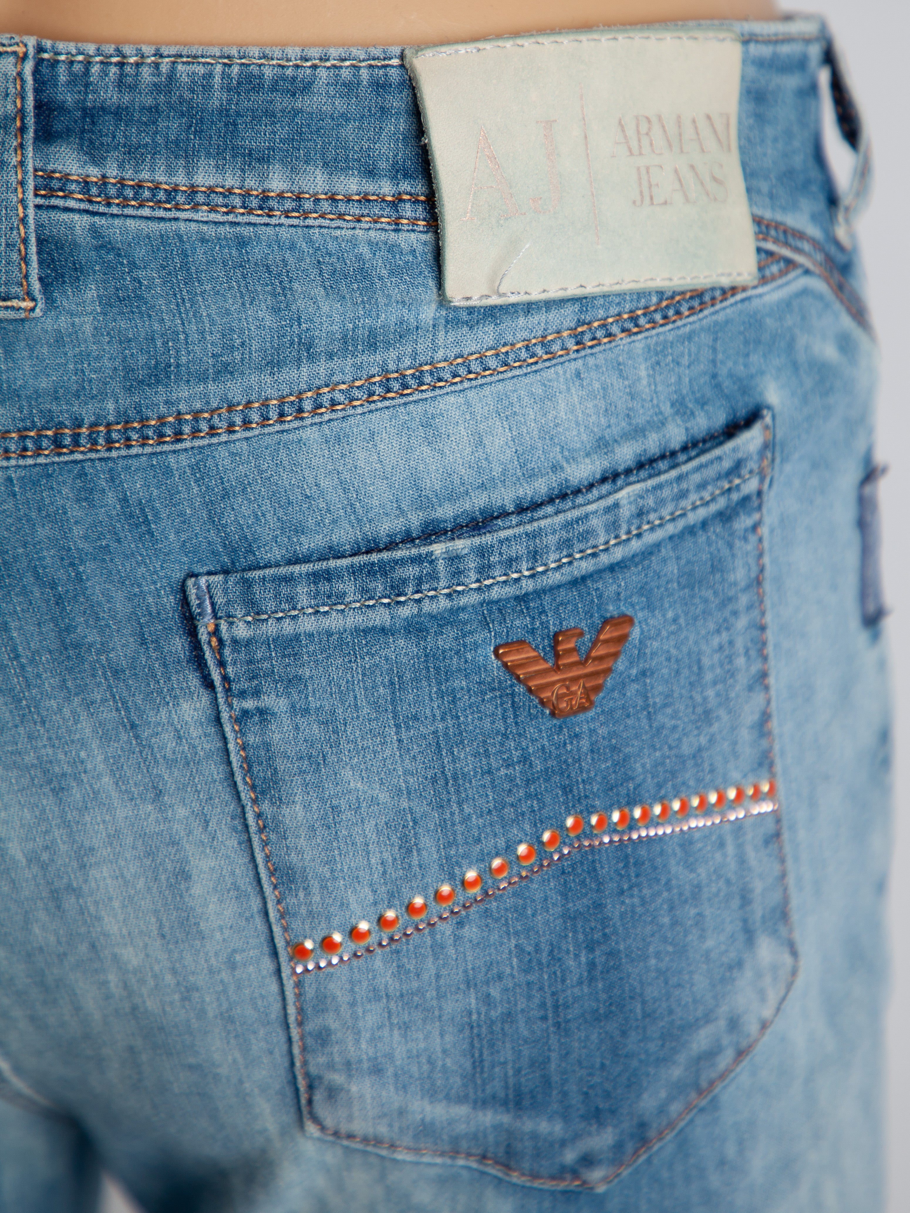 Average Armani Jeans Blue Cotton Denim Size M Women&