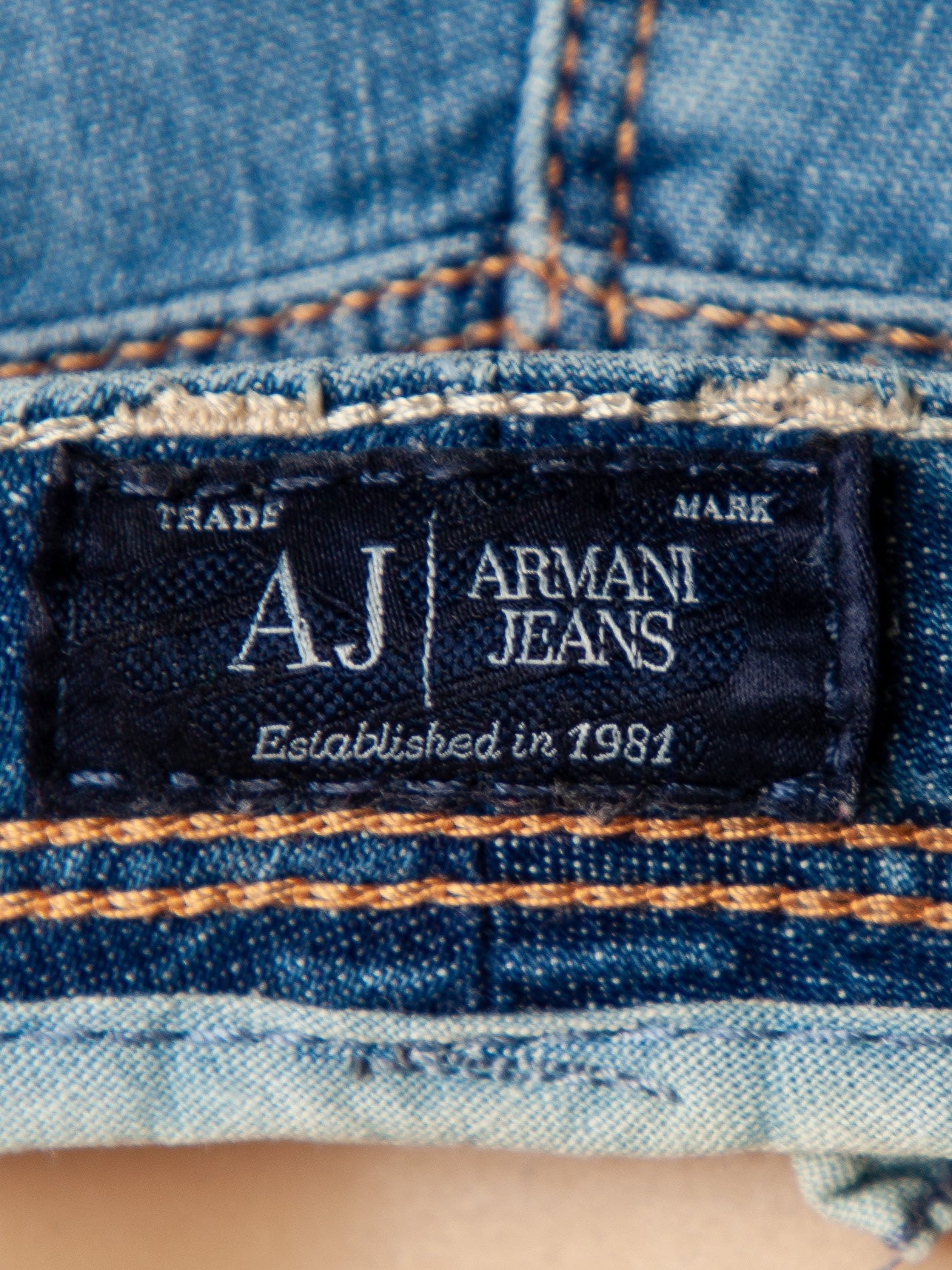Average Armani Jeans Blue Cotton Denim Size M Women&