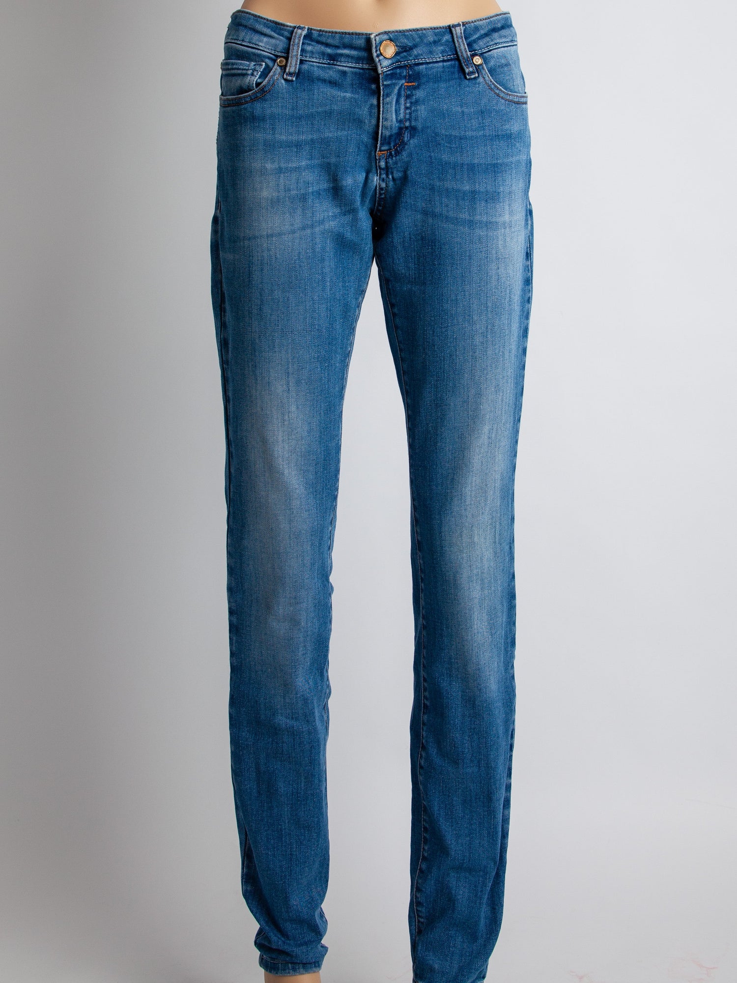 Average Hugo Boss Women Blue Cotton Jeans Size S
