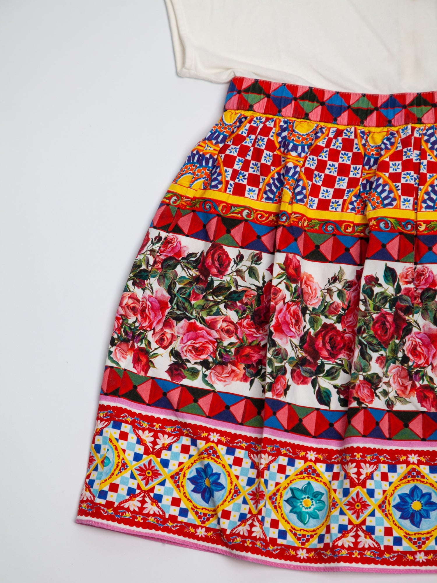 Good Dolce Gabbana Kids Dress White Floral Embroidery Size N/A