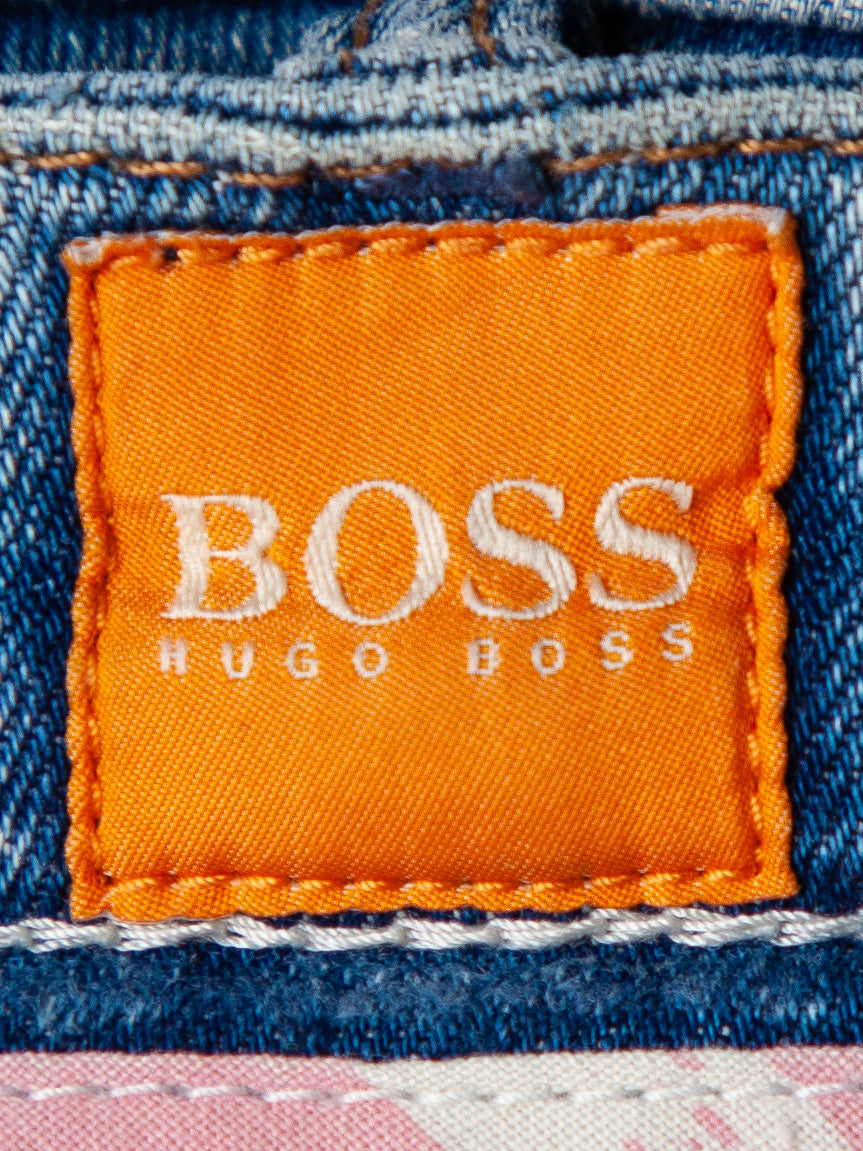 Average Hugo Boss Women Blue Cotton Jeans Size S