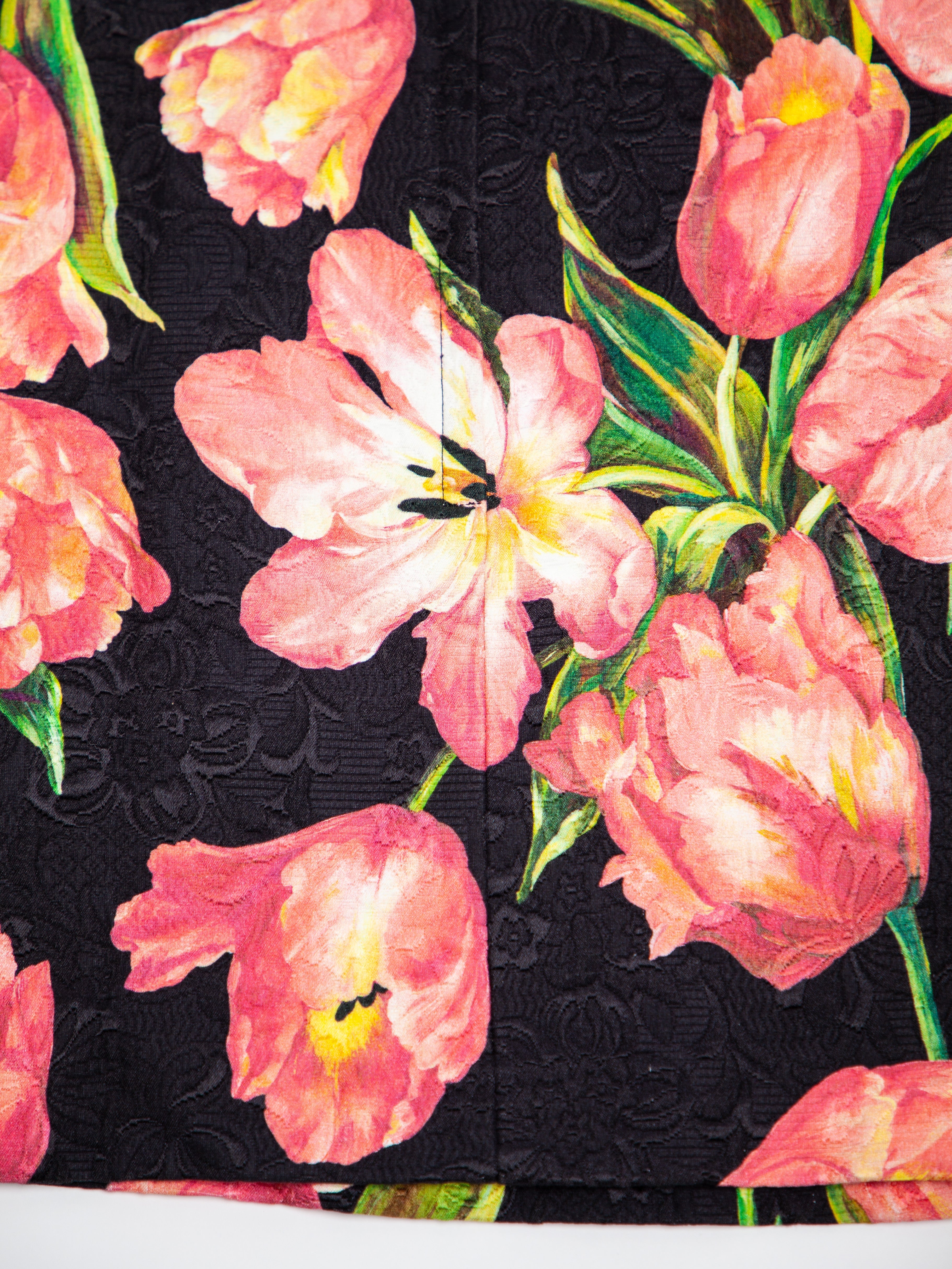 Good Dolce Gabbana Black Floral Dress for Girls Size 4