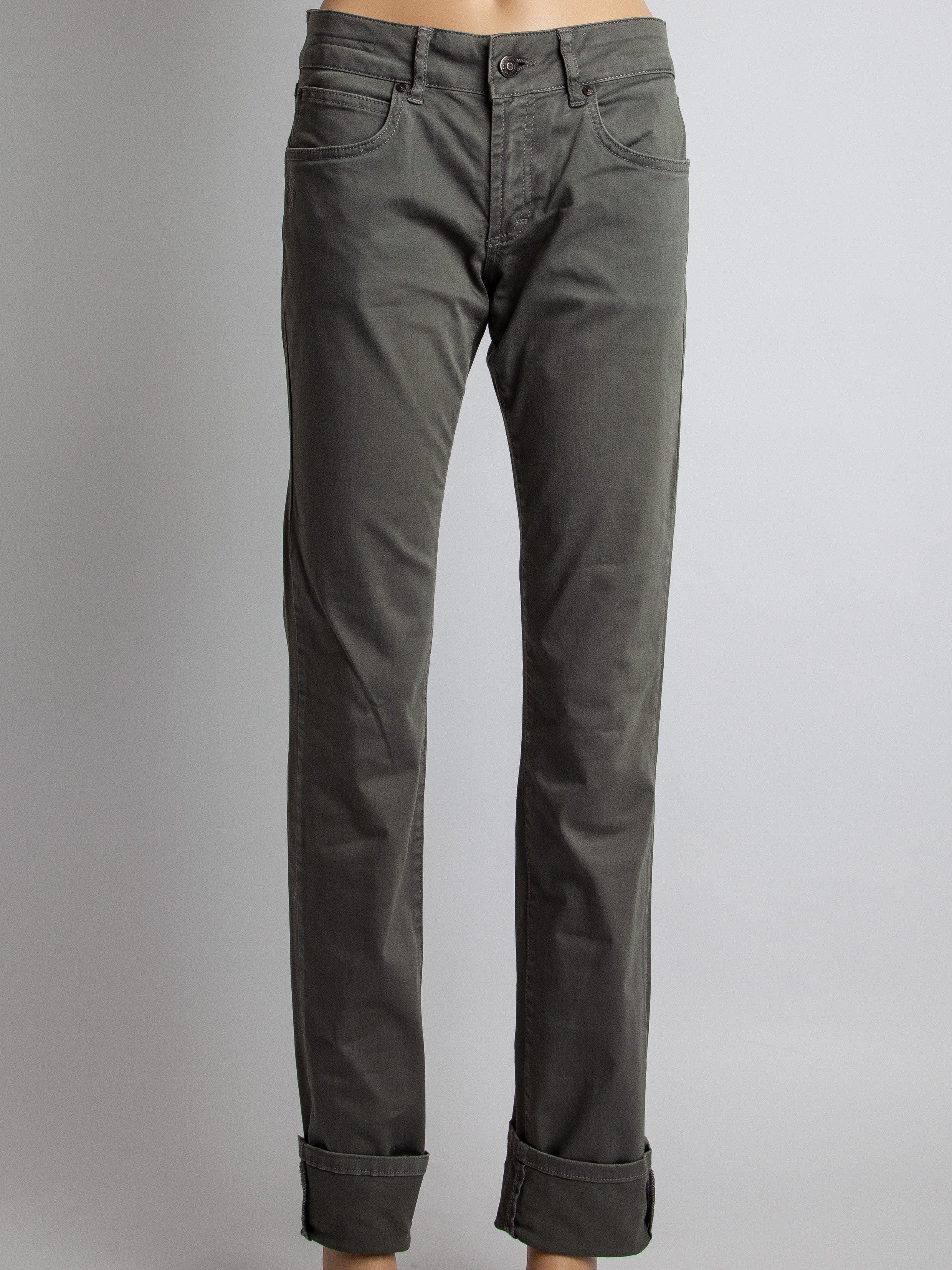 Good GF Ferre Green Denim Pants Size S for Women