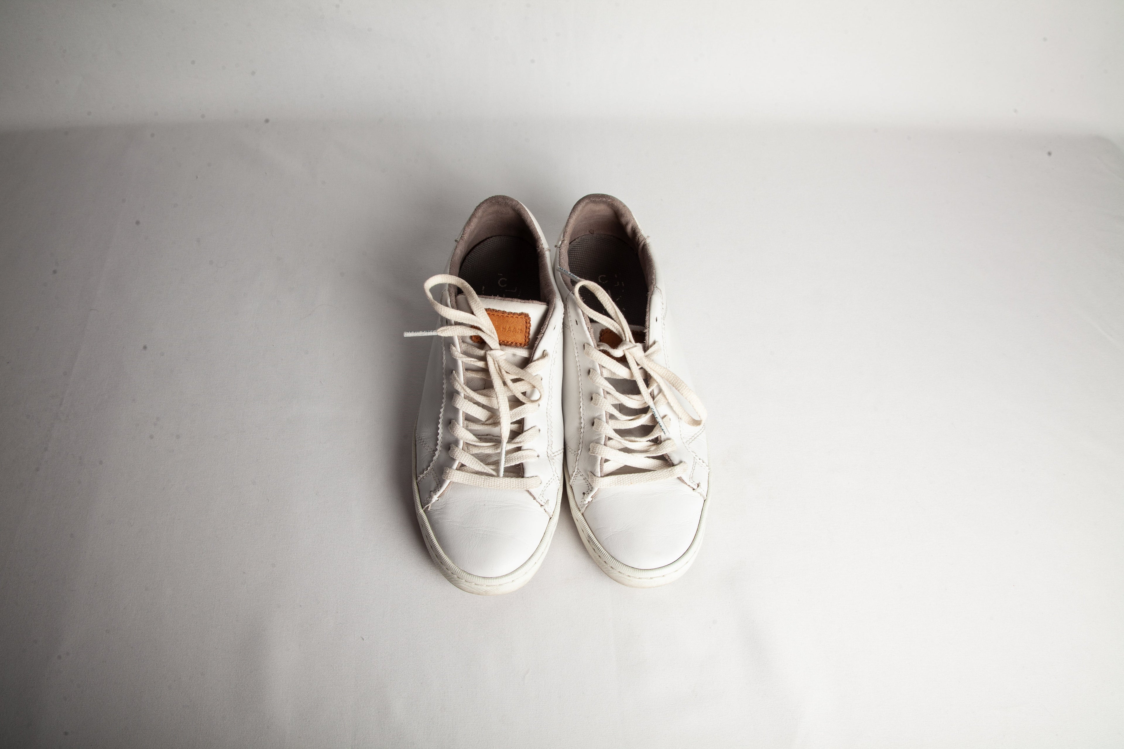 Good Cole Haan White Leather Sneakers Size 38 for Women