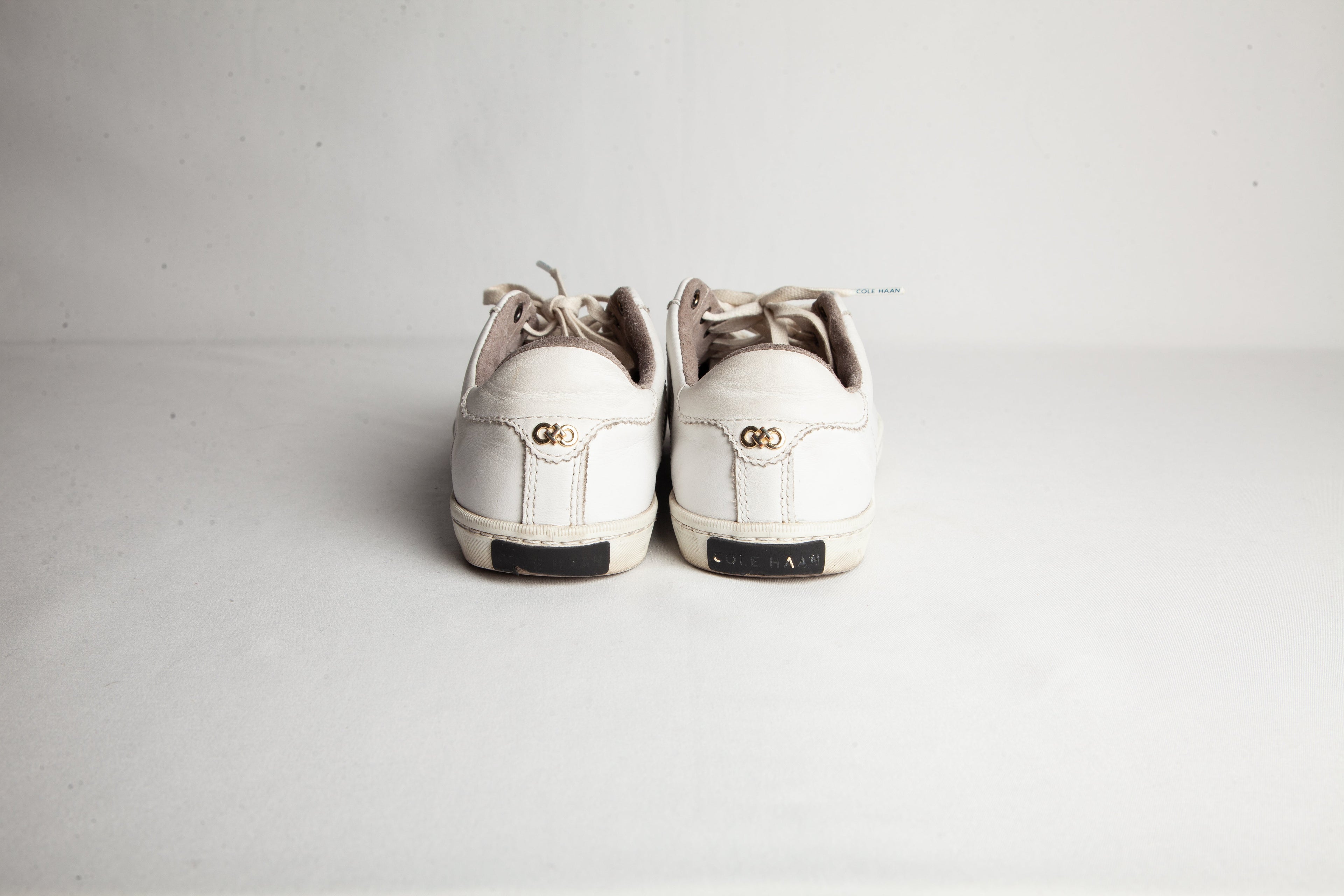 Good Cole Haan White Leather Sneakers Size 38 for Women